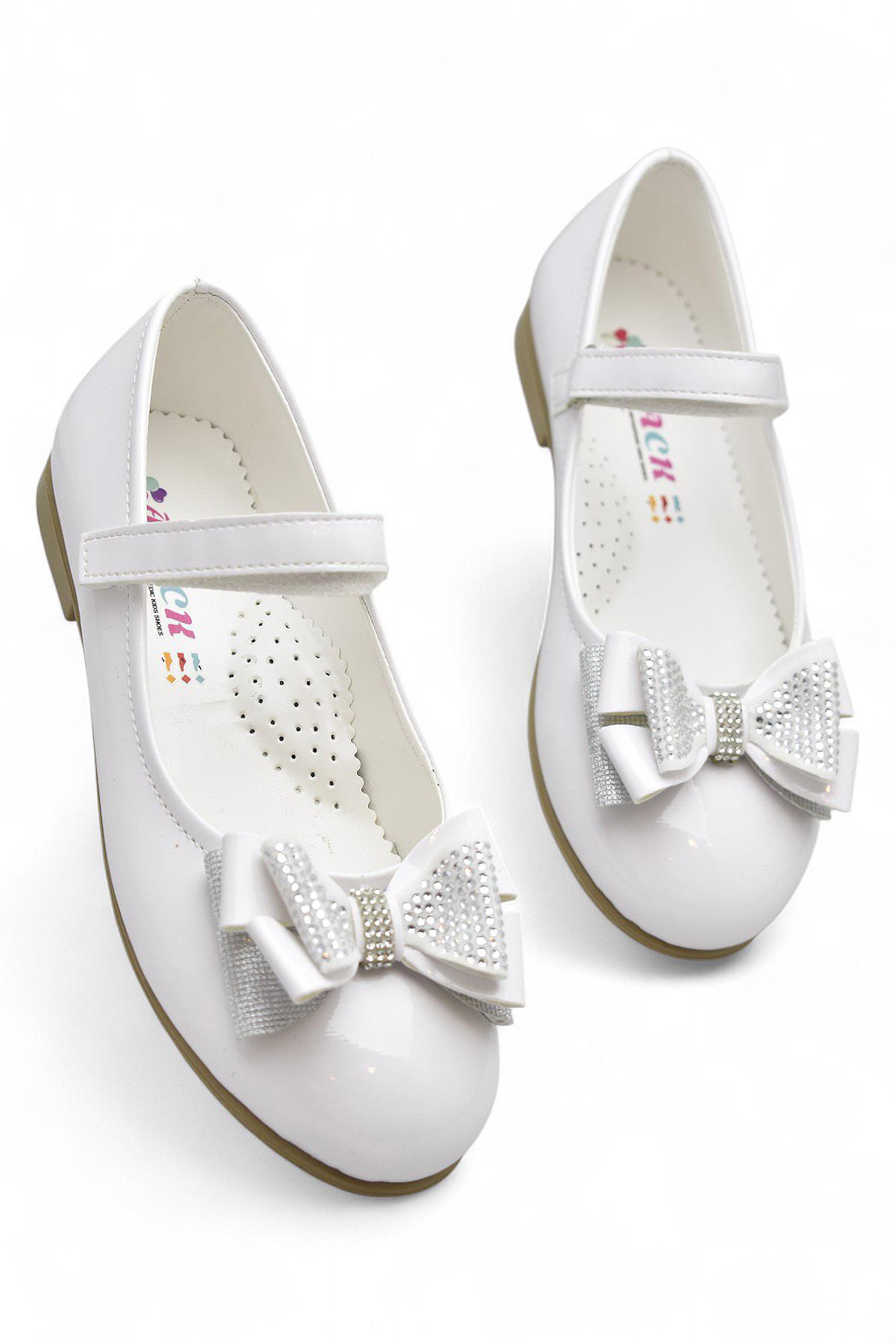 5952 Rahat Taban Tokalı Kız Çocuk Babet Ayakkabı Düğün Abiye Nişan Ayakkabısı - Görsel 2