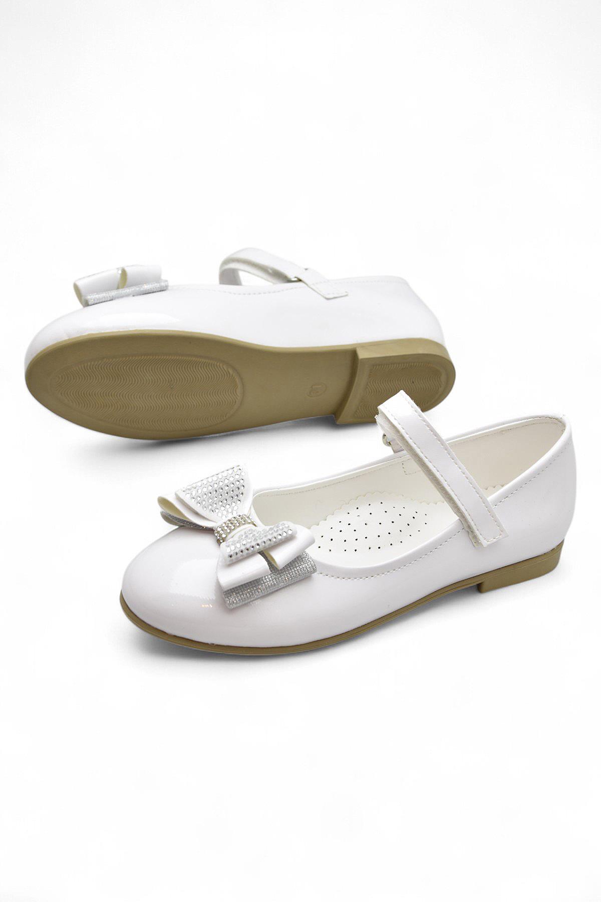5952 Rahat Taban Tokalı Kız Çocuk Babet Ayakkabı Düğün Abiye Nişan Ayakkabısı - Görsel 3