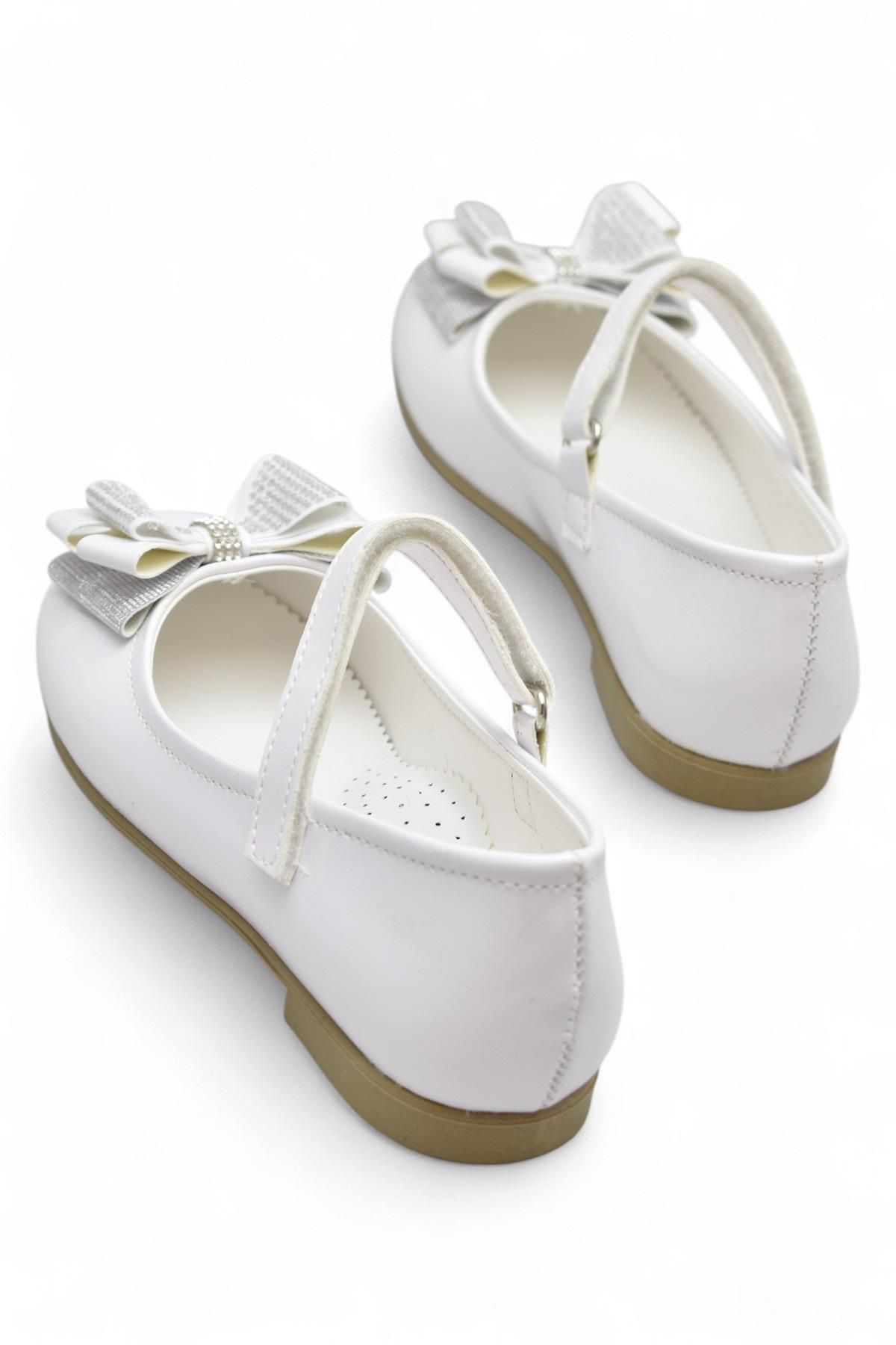 5952 Rahat Taban Tokalı Kız Çocuk Babet Ayakkabı Düğün Abiye Nişan Ayakkabısı - Görsel 4