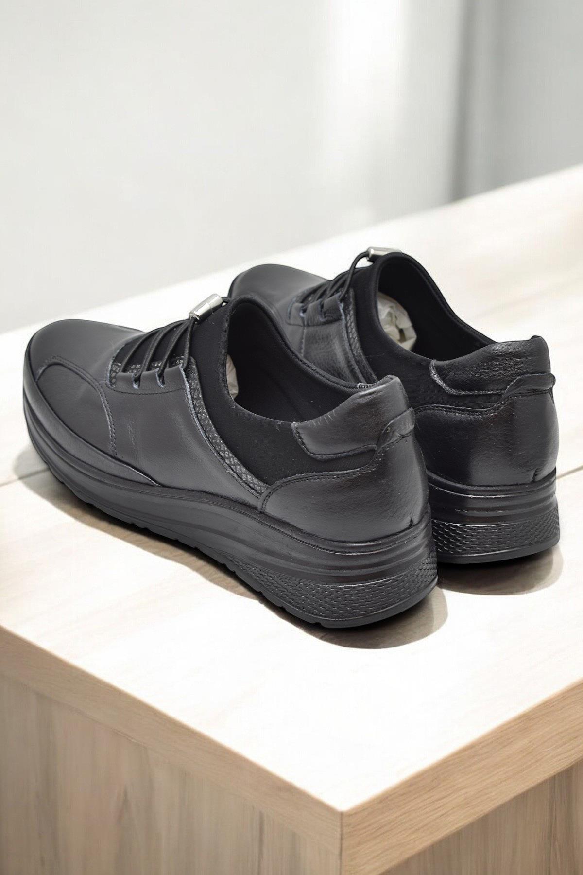 2000 Tam Ortopedik Hafif Dolgu Taban Günlük Hakiki Deri Kadın Ayakkabı Anne Ayakkabısı - Görsel 7