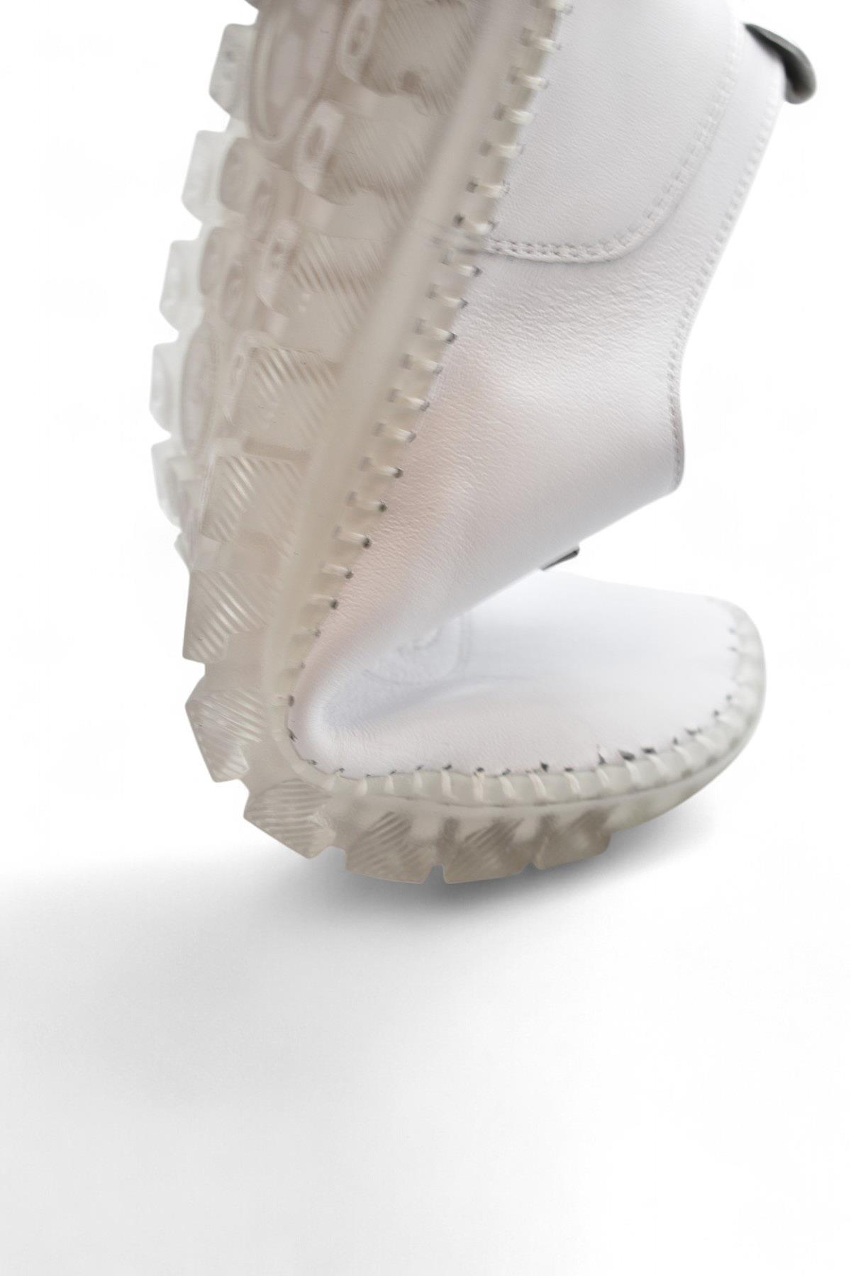 211 Tam Ortopedik Hafif Dolgu Taban Günlük Hakiki Deri Kadın Ayakkabı - Görsel 8