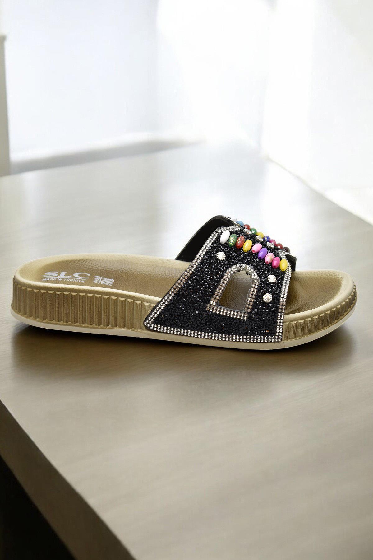 45559 Rahat Taban Taşlı Günlük Kadın Terlik - Görsel 2