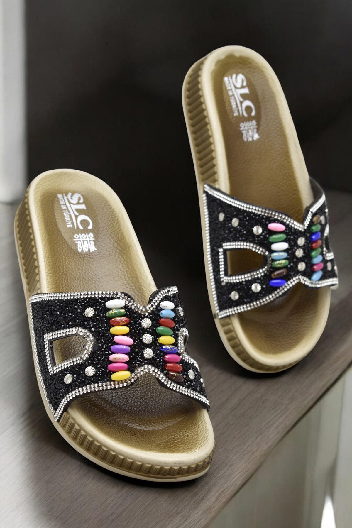 45559 Rahat Taban Taşlı Günlük Kadın Terlik - Görsel 3