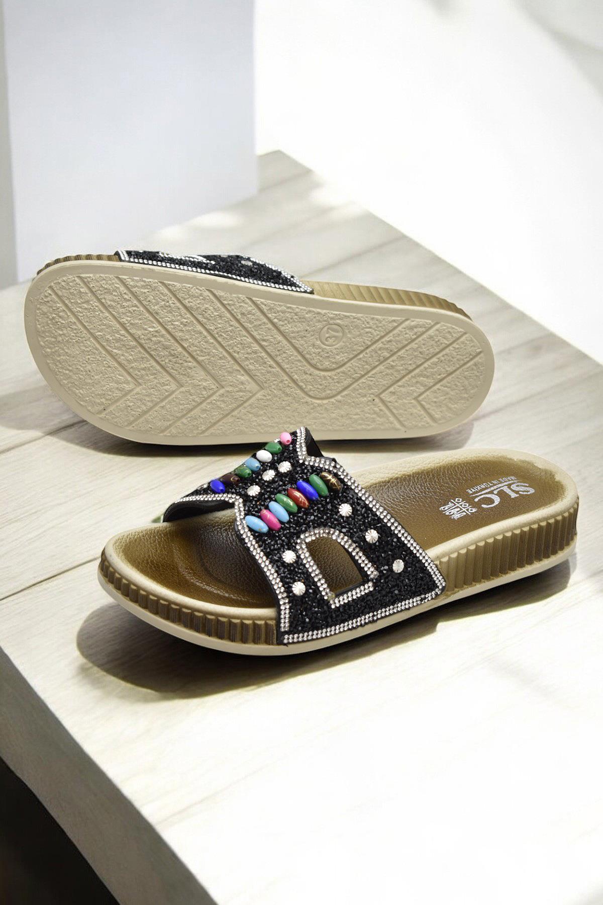 45559 Rahat Taban Taşlı Günlük Kadın Terlik - Görsel 5