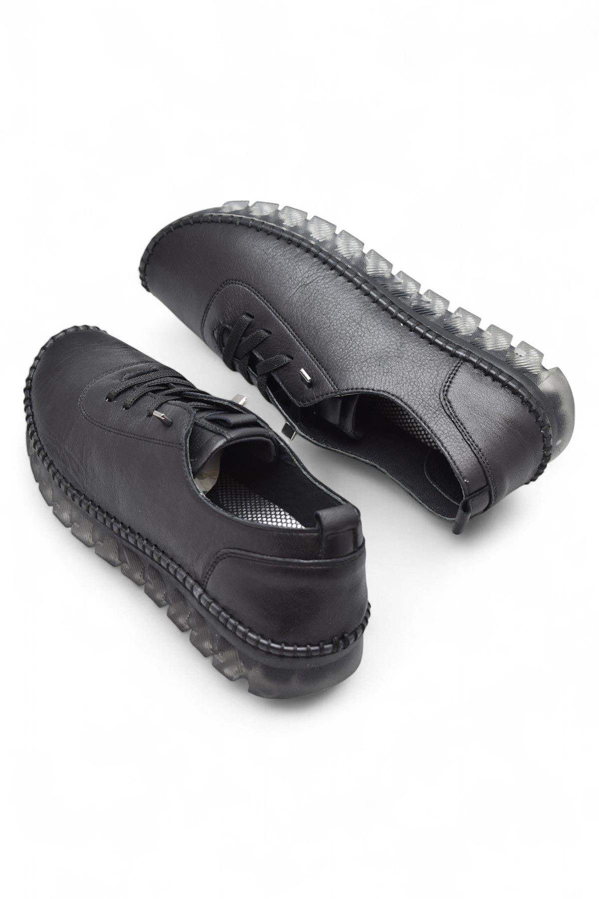 211 Tam Ortopedik Hafif Dolgu Taban Günlük Hakiki Deri Kadın Ayakkabı - Görsel 5