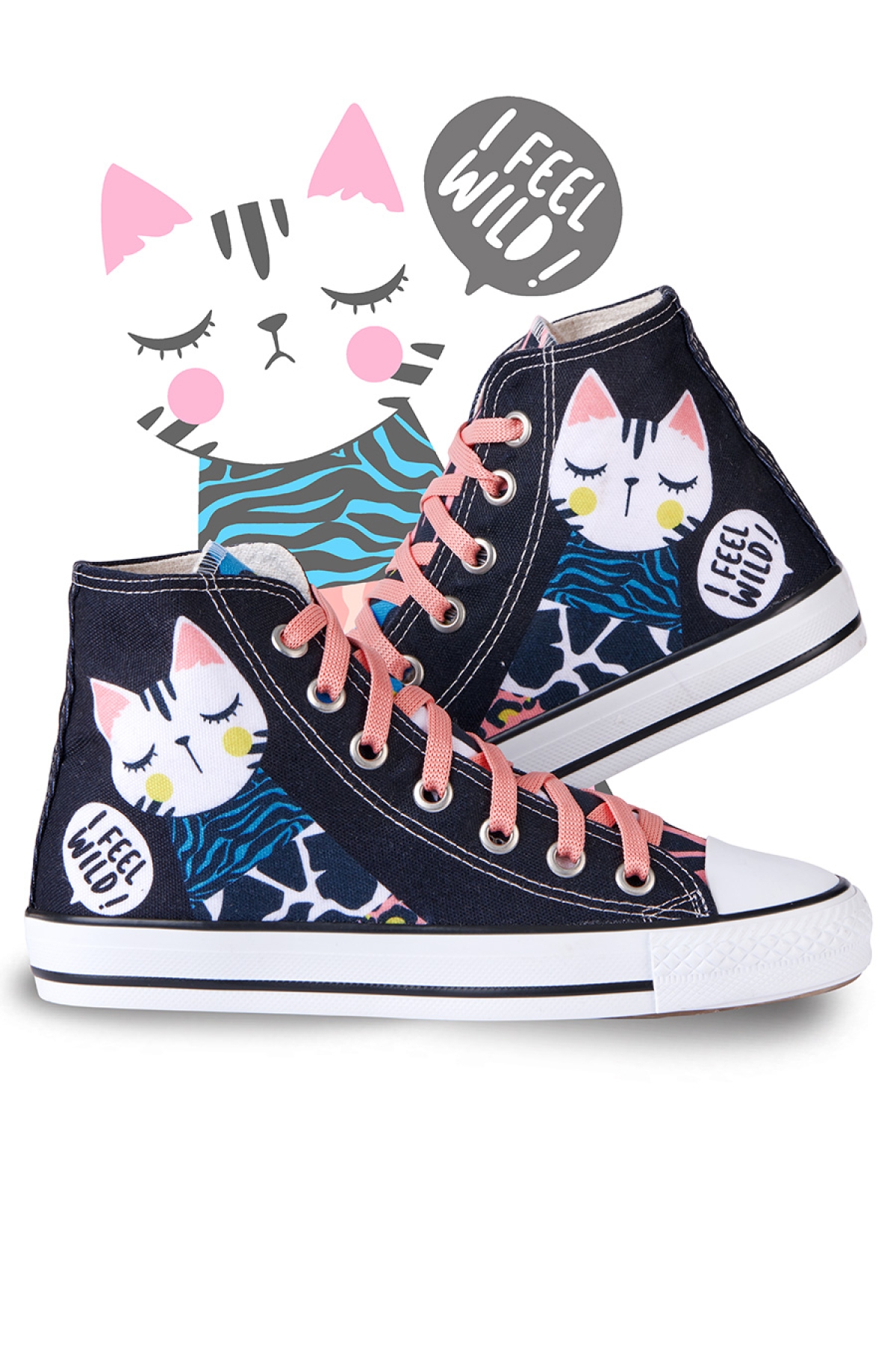 Orman Kedisi Kız Çocuk Sneakers Spor Ayakkabı - Görsel 3