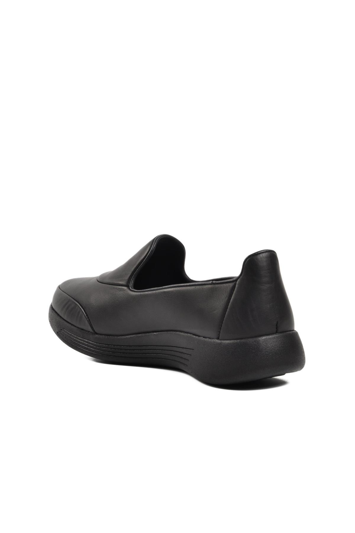 Siyah Hakiki Deri Kadın Günlük Ayakkabı 1000 Z - Görsel 5