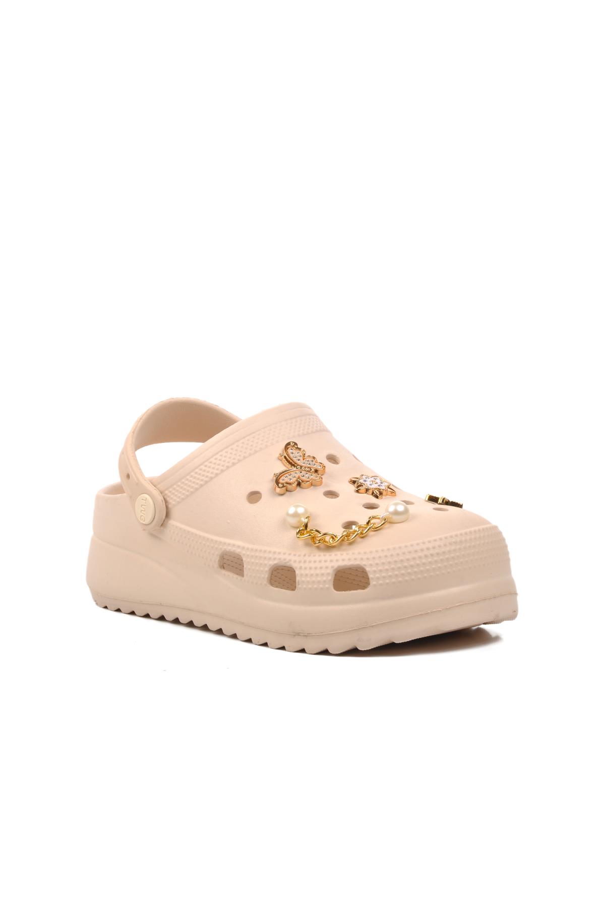 205 Z Ekru Kadın Terlik - Görsel 2