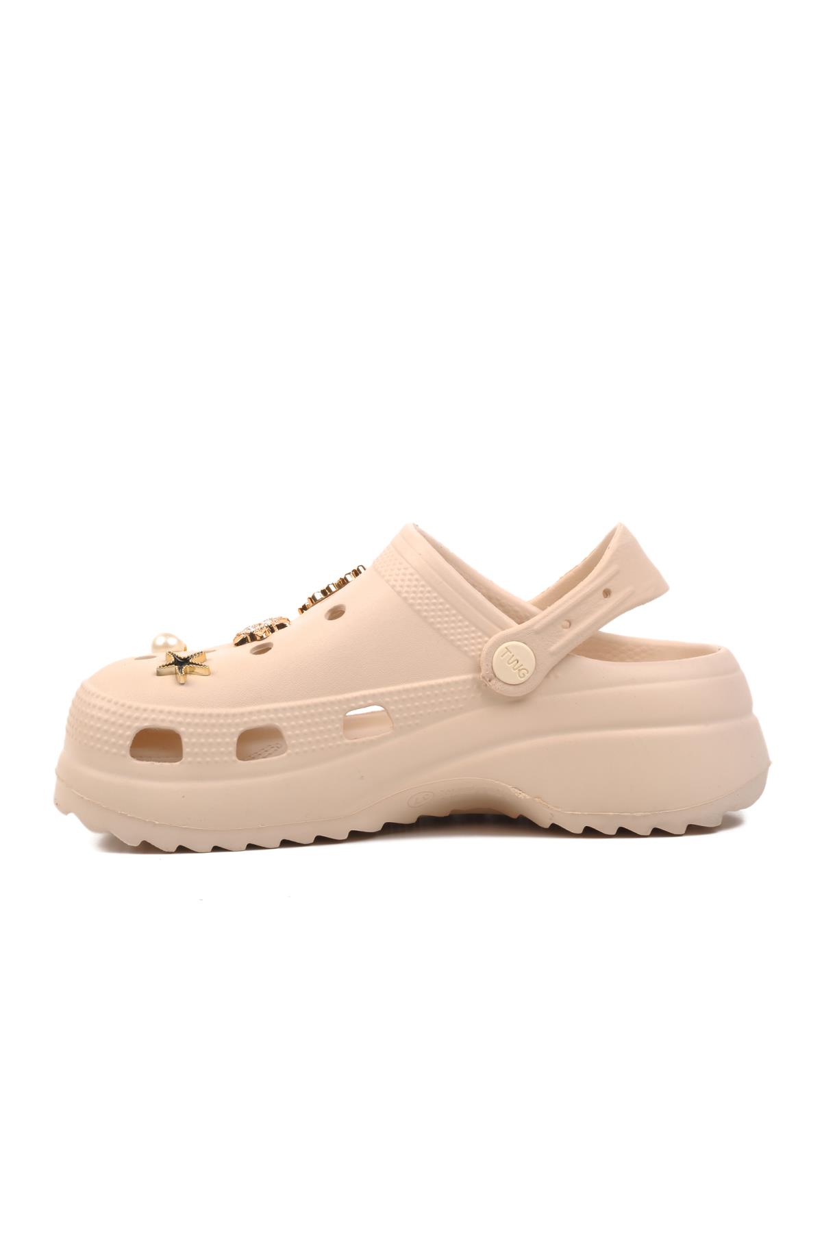 205 Z Ekru Kadın Terlik - Görsel 3