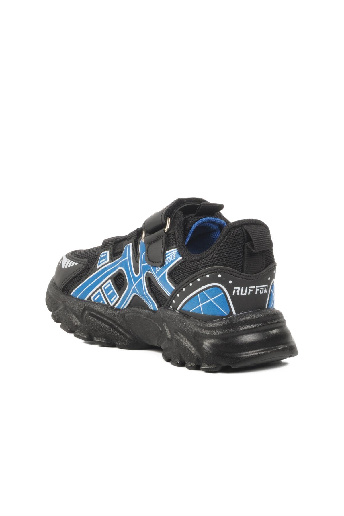 Siyah-Saks Çocuk Spor Ayakkabı Ruffon 2540 P - Görsel 5