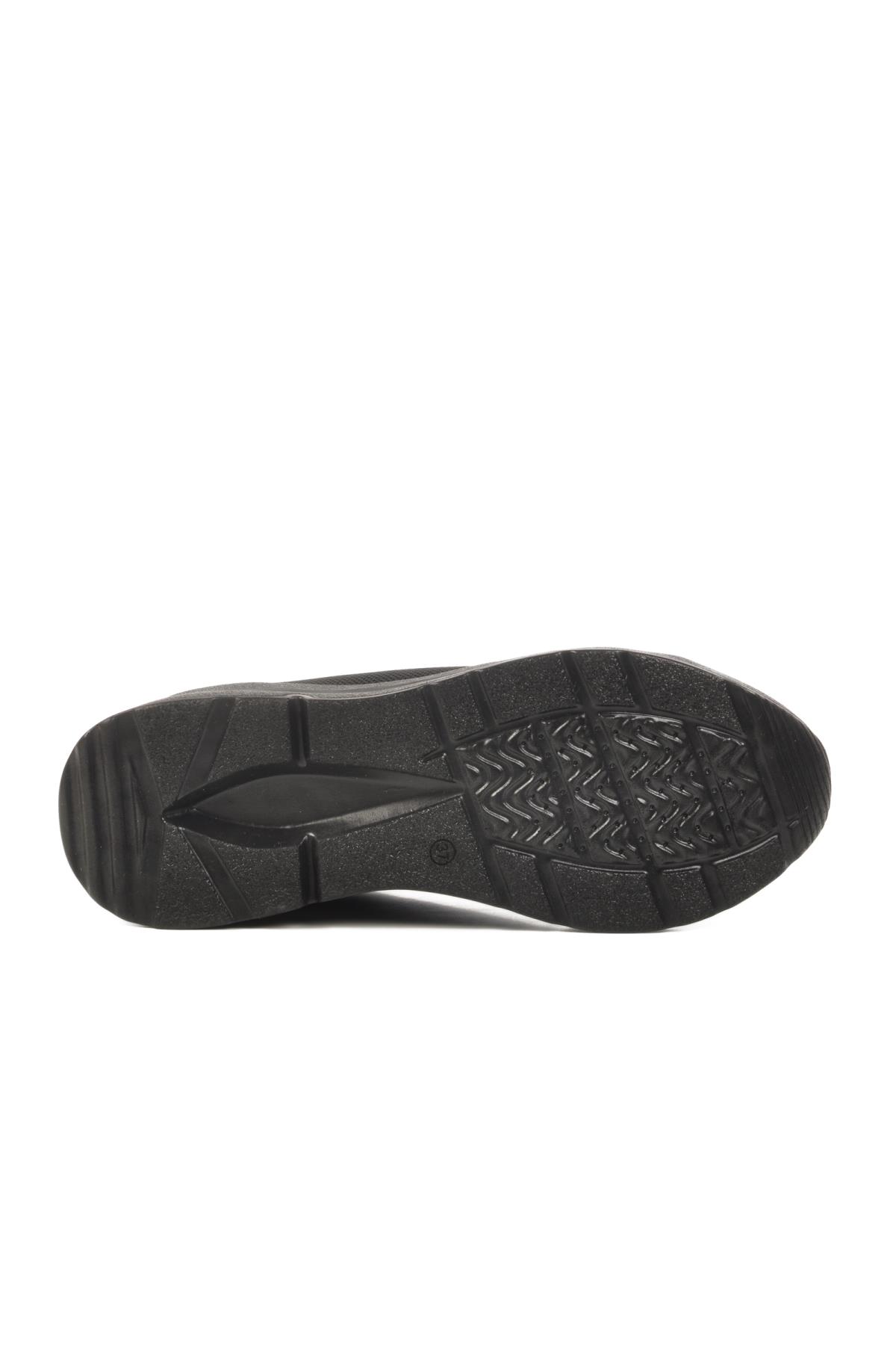 2420 G Unisex Hafif Esnek Siyah Sneaker - Görsel 6