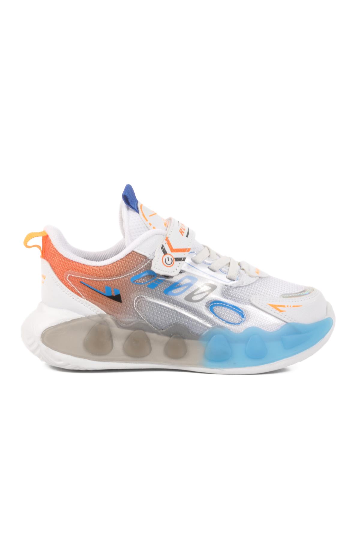 Beyaz-Siyah-Saks Çocuk Spor Ayakkabı Ruffon 2480 F - Görsel 4