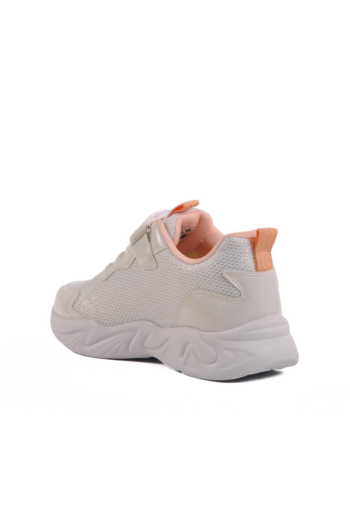 1878 F Beyaz-Pudra-Sarı Çocuk Spor Ayakkabı - Görsel 5