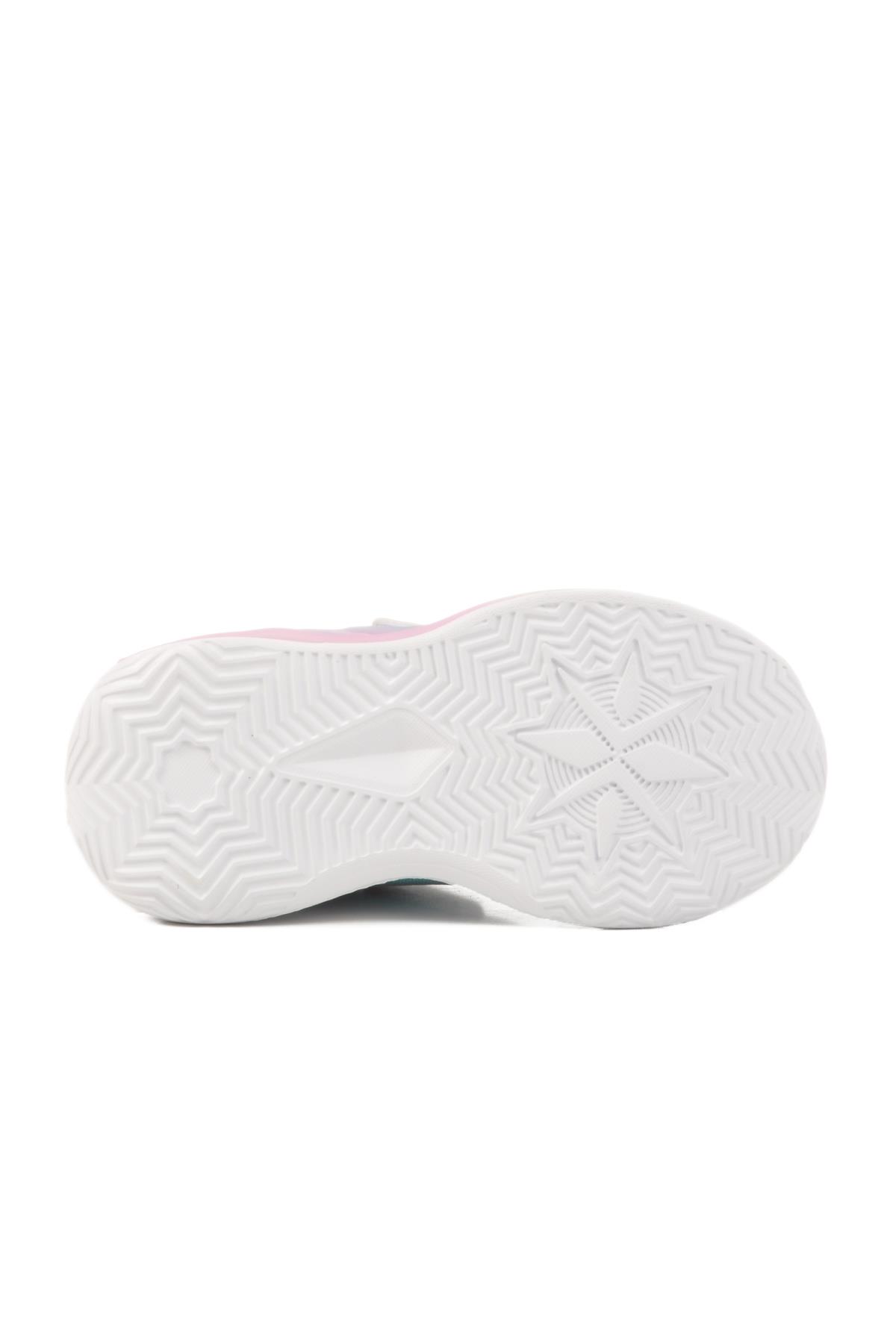 2480 P Gri-Pembe Tekstil Çocuk Spor Ayakkabı Ruffon - Görsel 6