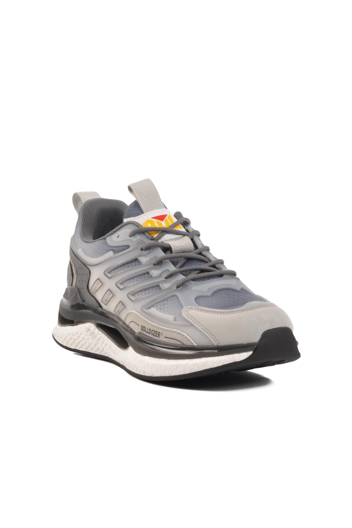 Gri Yumuşak Taban Fileli Hafif Erkek Spor Ayakkabı 241398 M - Görsel 2