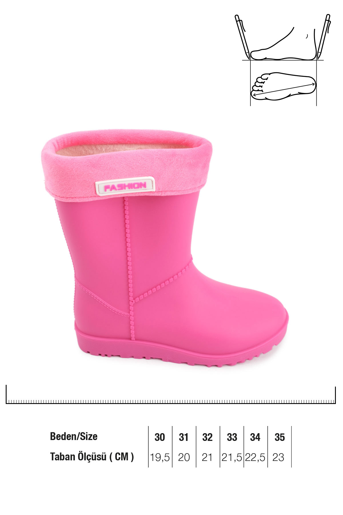 Kışlık Kız Çocuk Yağmur Çizme - Görsel 3