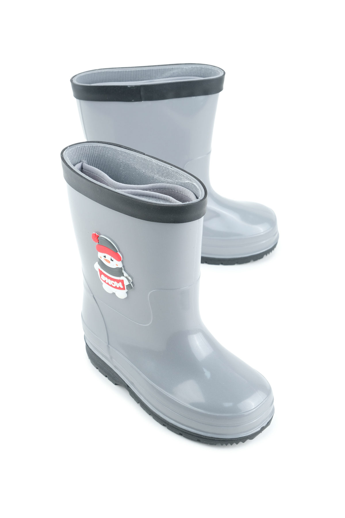 Gezer Gezer Gri Erkek Çocuk Kışlık İçinde Çıkarılabilir Ek Çoraplı Su Geçirmez Yağmur Bot Çizme | Flo Gri - 2. görsel