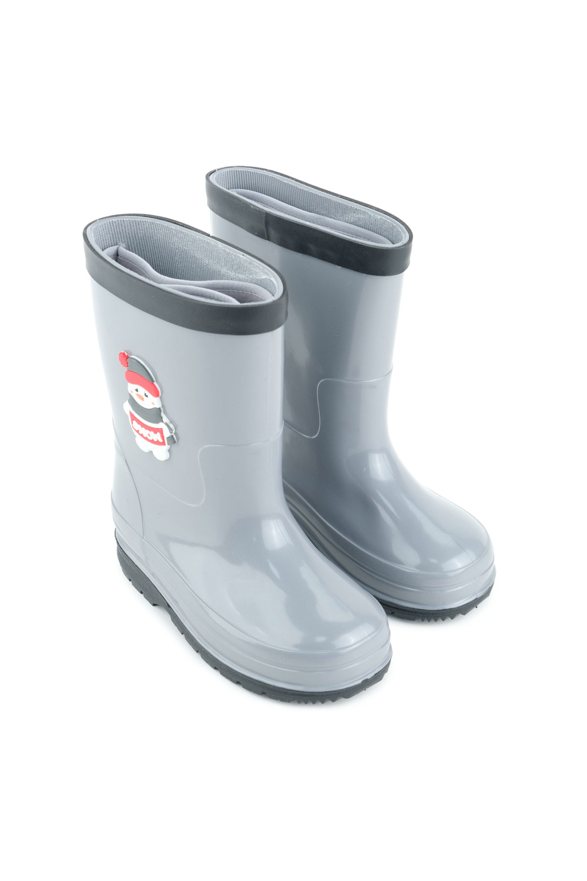 Gezer Gezer Gri Erkek Çocuk Kışlık İçinde Çıkarılabilir Ek Çoraplı Su Geçirmez Yağmur Bot Çizme | Flo Gri - 5. görsel