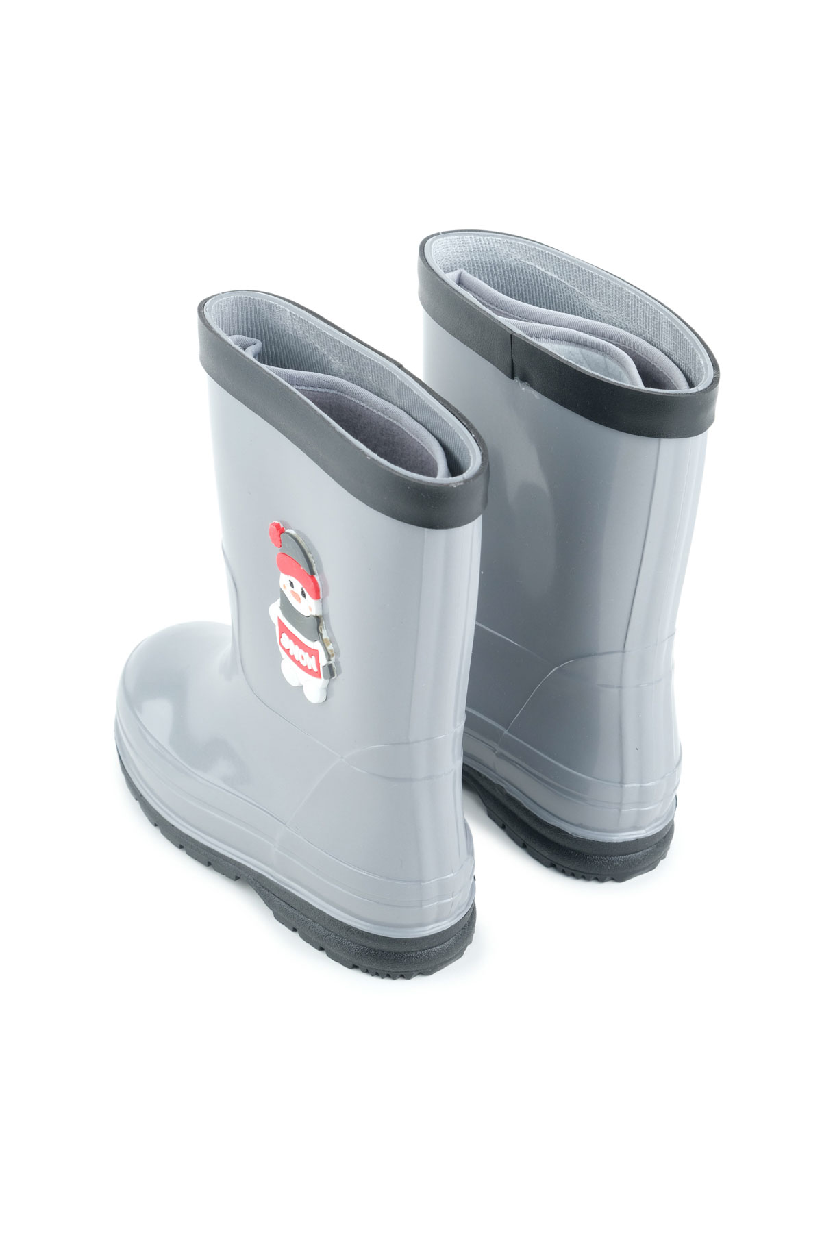 Gezer Gezer Gri Erkek Çocuk Kışlık İçinde Çıkarılabilir Ek Çoraplı Su Geçirmez Yağmur Bot Çizme | Flo Gri - 6. görsel