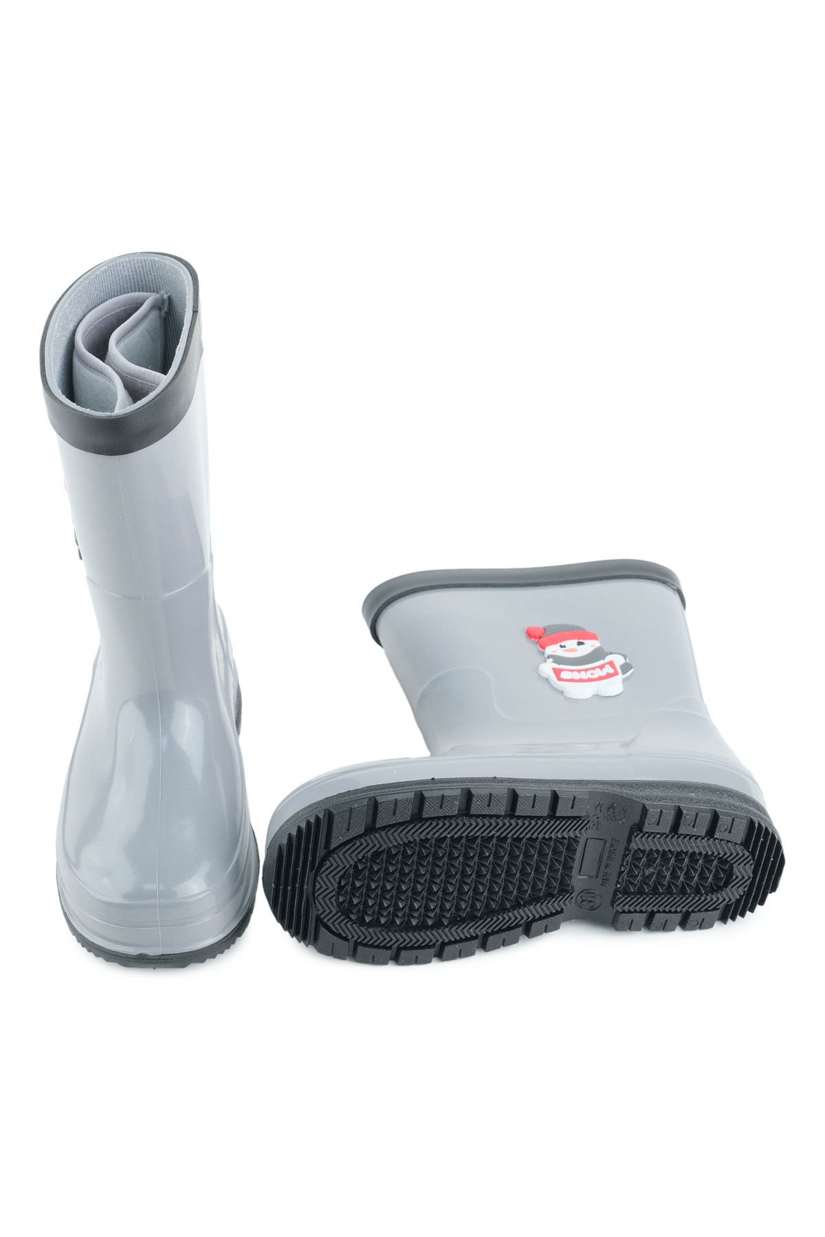 Gezer Gezer Gri Erkek Çocuk Kışlık İçinde Çıkarılabilir Ek Çoraplı Su Geçirmez Yağmur Bot Çizme | Flo Gri - 7. görsel