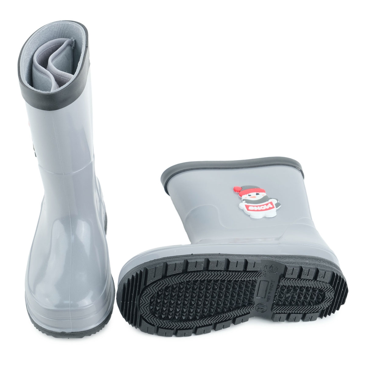 Gezer Gezer Gri Erkek Çocuk Kışlık İçinde Çıkarılabilir Ek Çoraplı Su Geçirmez Yağmur Bot Çizme | Flo Gri - 9. görsel