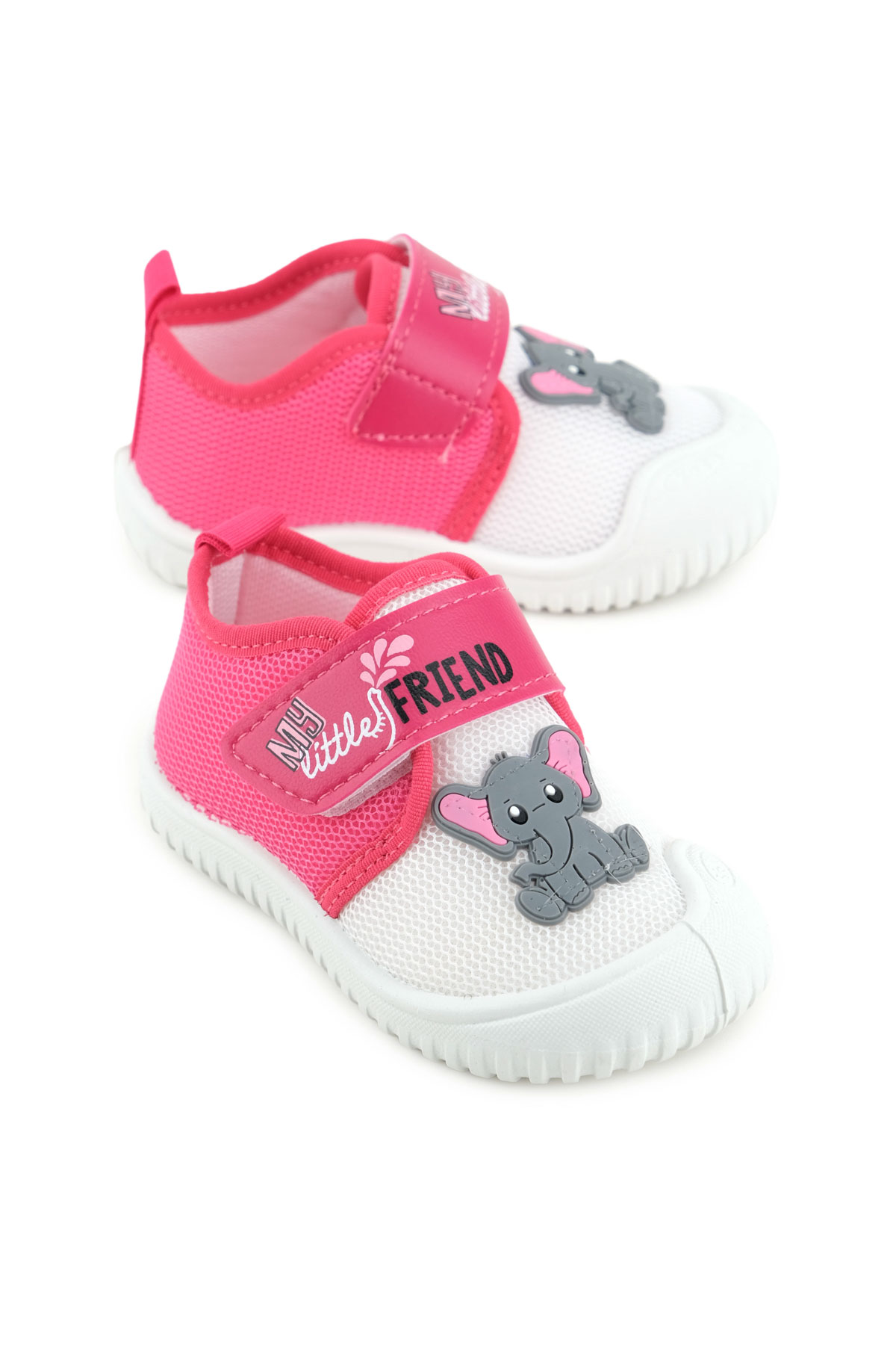 Kız Bebek Yazlık Keten Tek Cırt Cırtlı Ayarlanabilir Rahat Taban Ev Okul Kreş Günlük Ayakkabı - Görsel 2