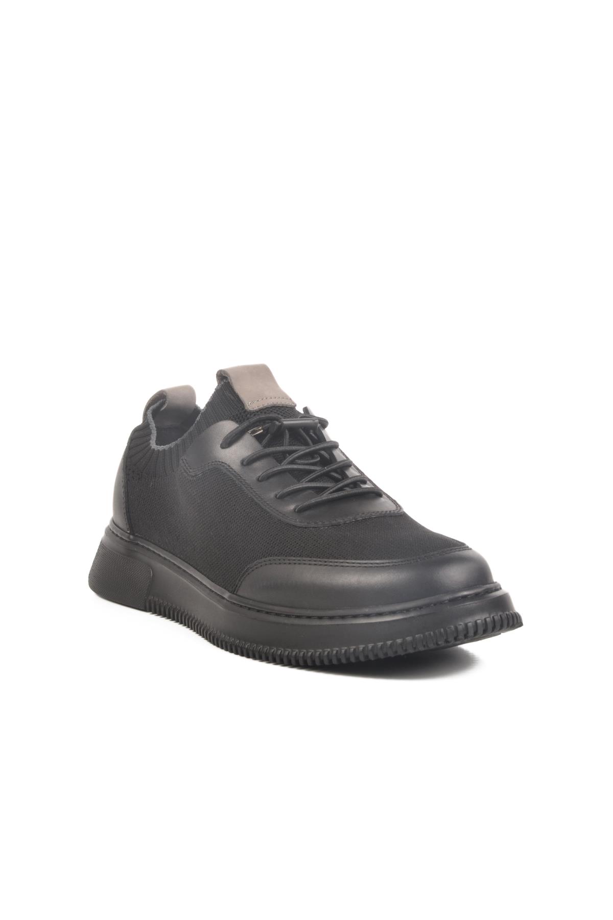 LO02255-F412 M Siyah Erkek Triko Günlük Ayakkabı - Görsel 2