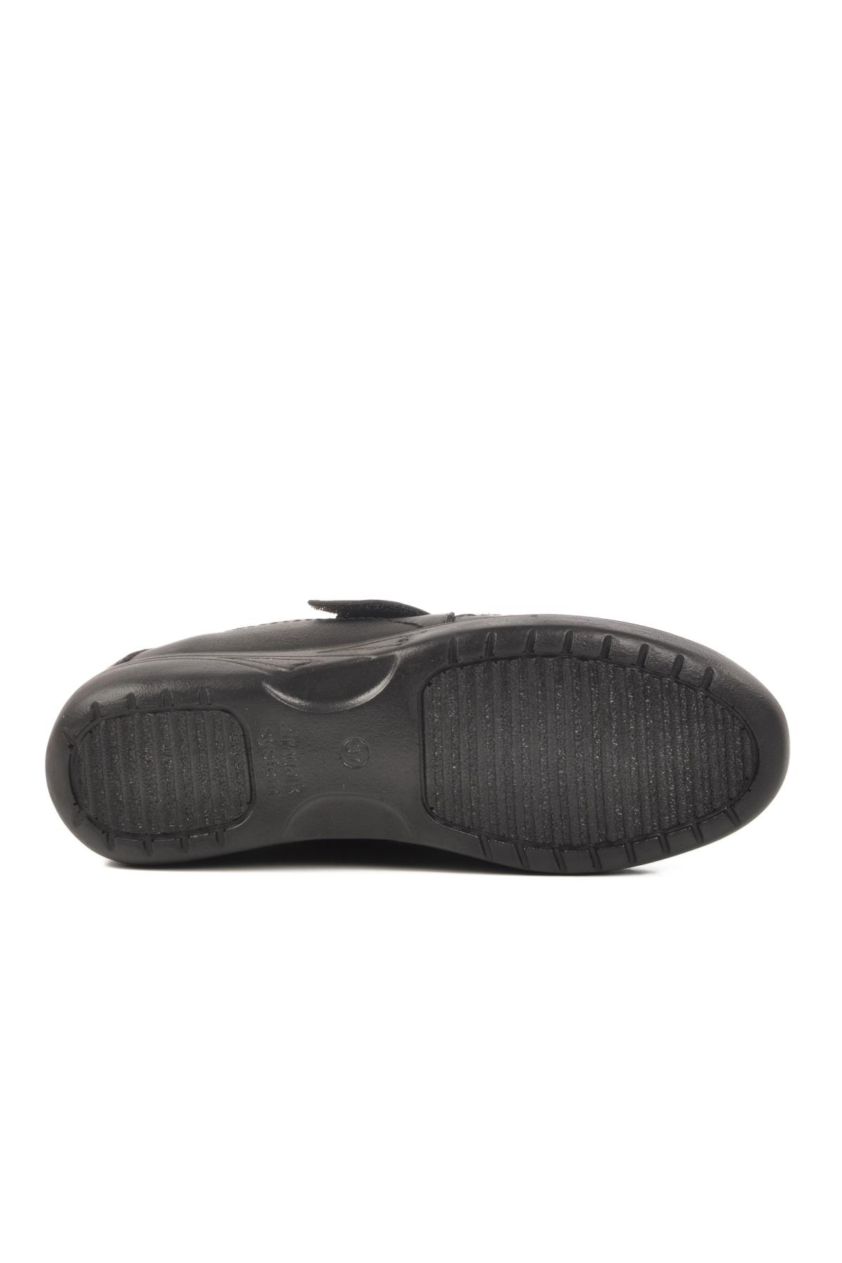 42633 Z Siyah Hakiki Deri Kadın Günlük Ayakkabı - Görsel 6