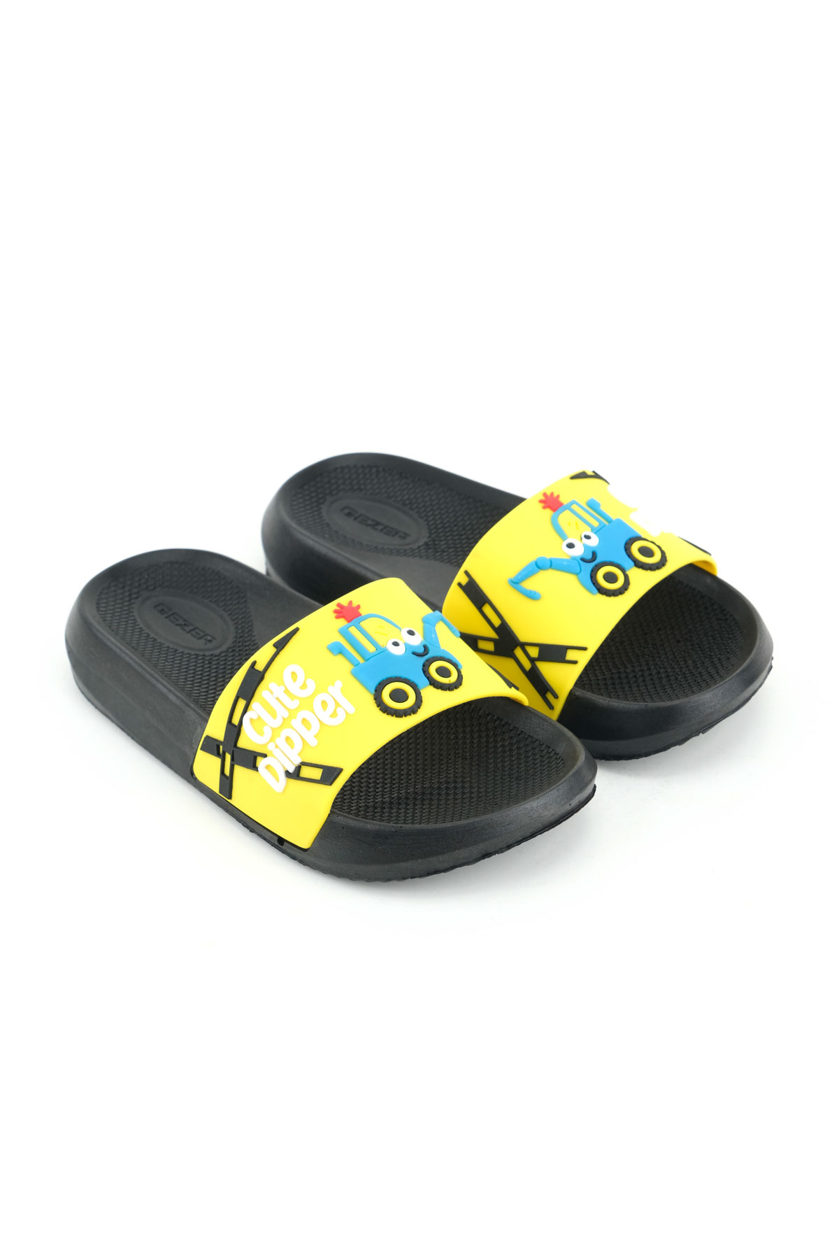 Gezer Gezer Sarı Erkek Çocuk Yazlık PU Ev Banyo Bahçe Plaj Havuz Günlük Terlik Flo'da! Sarı - 4. görsel