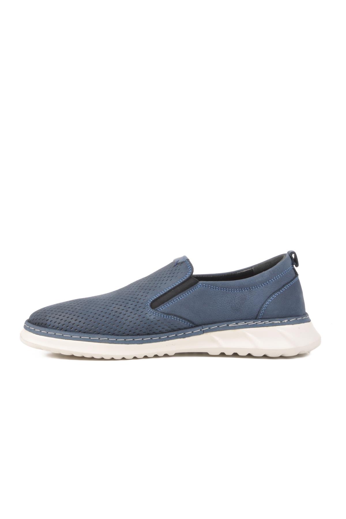 2Y0924-8488 M Mavi Nubuk Erkek Günlük Ayakkabı - Görsel 3