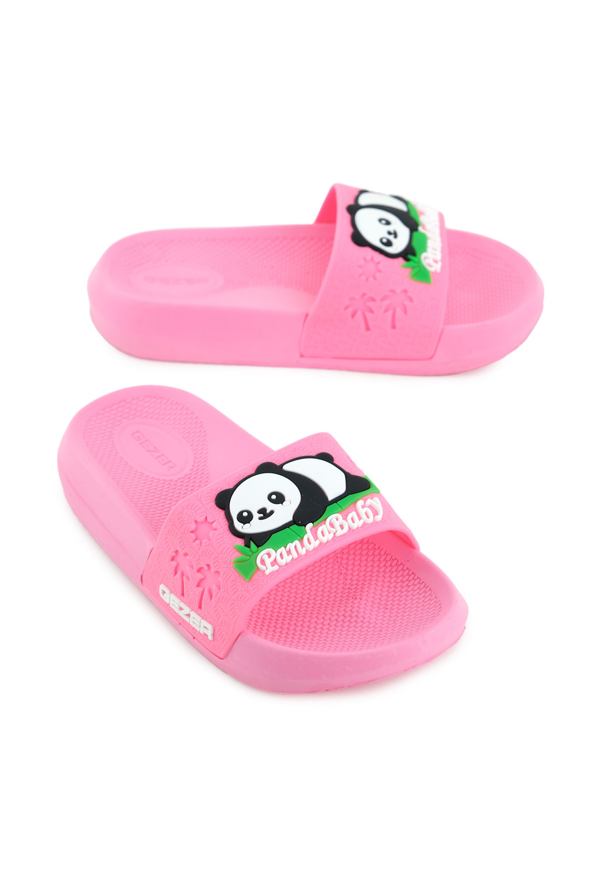 Gezer Gezer Pembe Panda Yazlık Kız Çocuk PU Islak Zemine Uygun Rahat Taban Ev Bahçe Banyo Havuz Terlik Sandalet & Terlik | Flo Pembe - 2. görsel