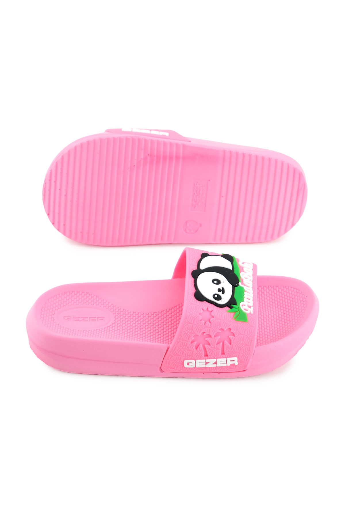 Gezer Gezer Pembe Panda Yazlık Kız Çocuk PU Islak Zemine Uygun Rahat Taban Ev Bahçe Banyo Havuz Terlik Sandalet & Terlik | Flo Pembe - 6. görsel