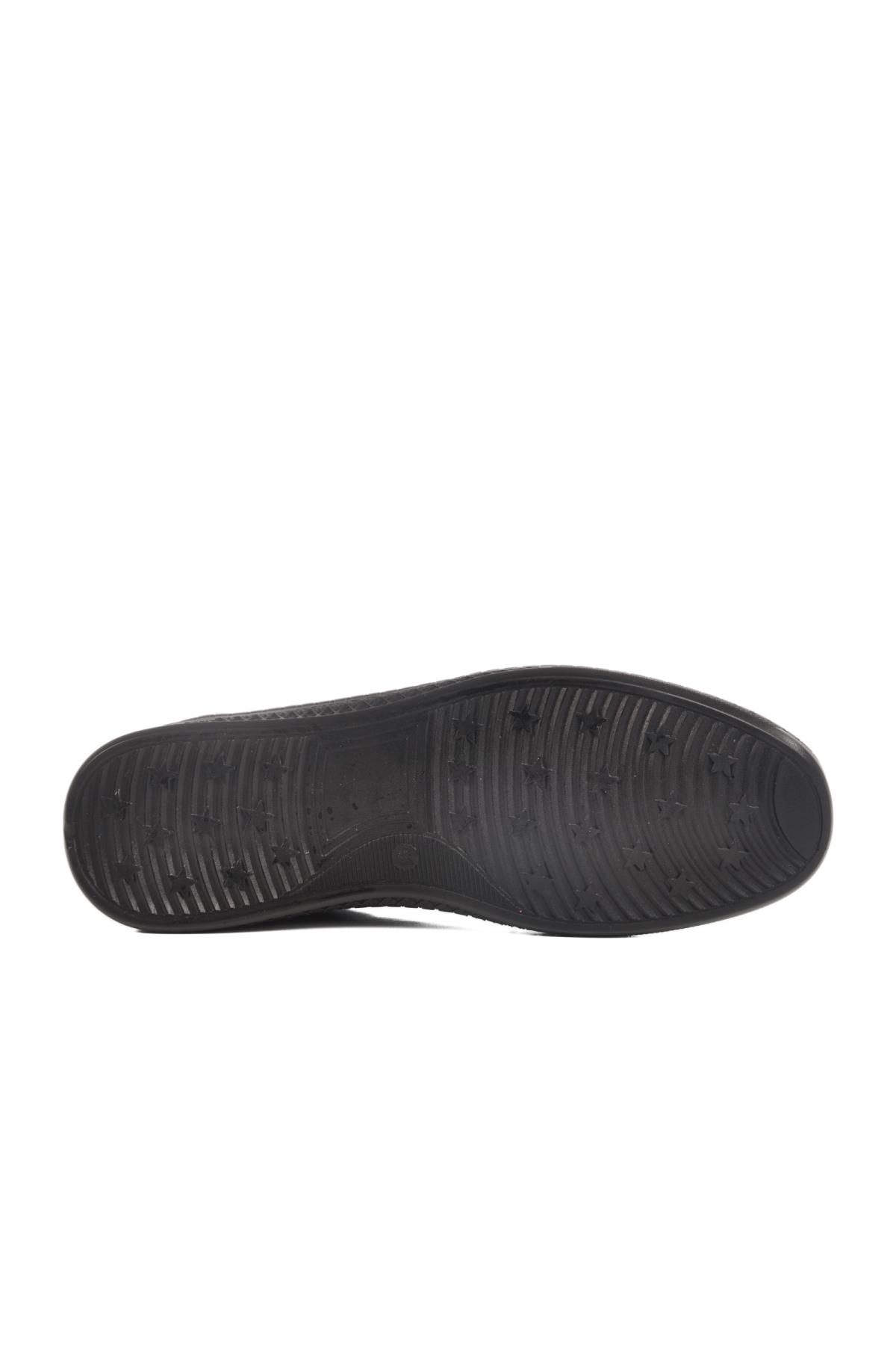 617 M Siyah Nubuk Hakiki Deri Erkek Günlük Ayakkabı - Görsel 6