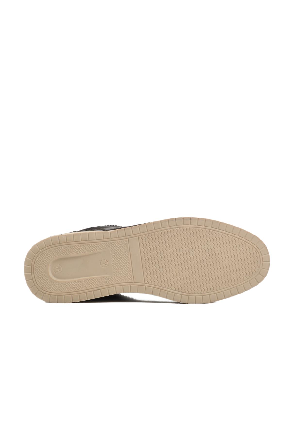 5Y2061-R176 M Siyah Hakiki Deri Erkek Günlük Ayakkabı - Görsel 6