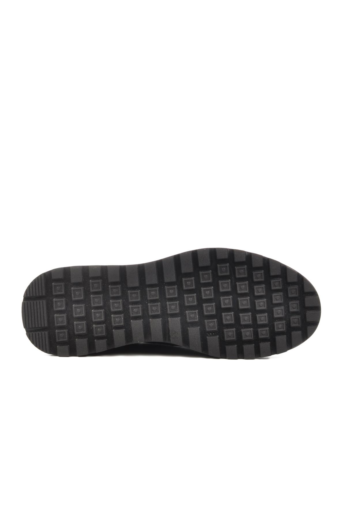 3K1820-3835 M Lacivert Hakiki Deri Erkek Sneaker - Görsel 6