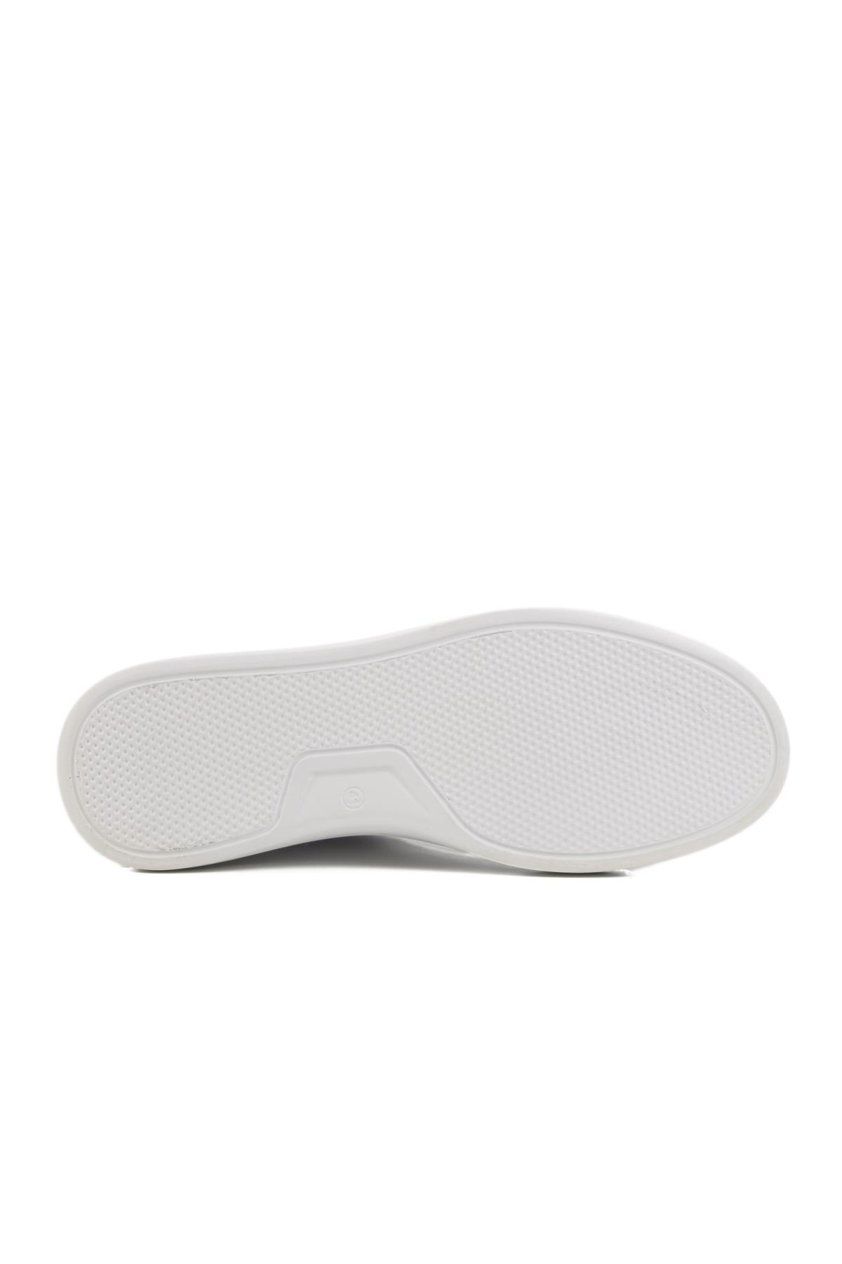 Premium 2040 M Beyaz Hakiki Deri Erkek Sneaker - Görsel 6