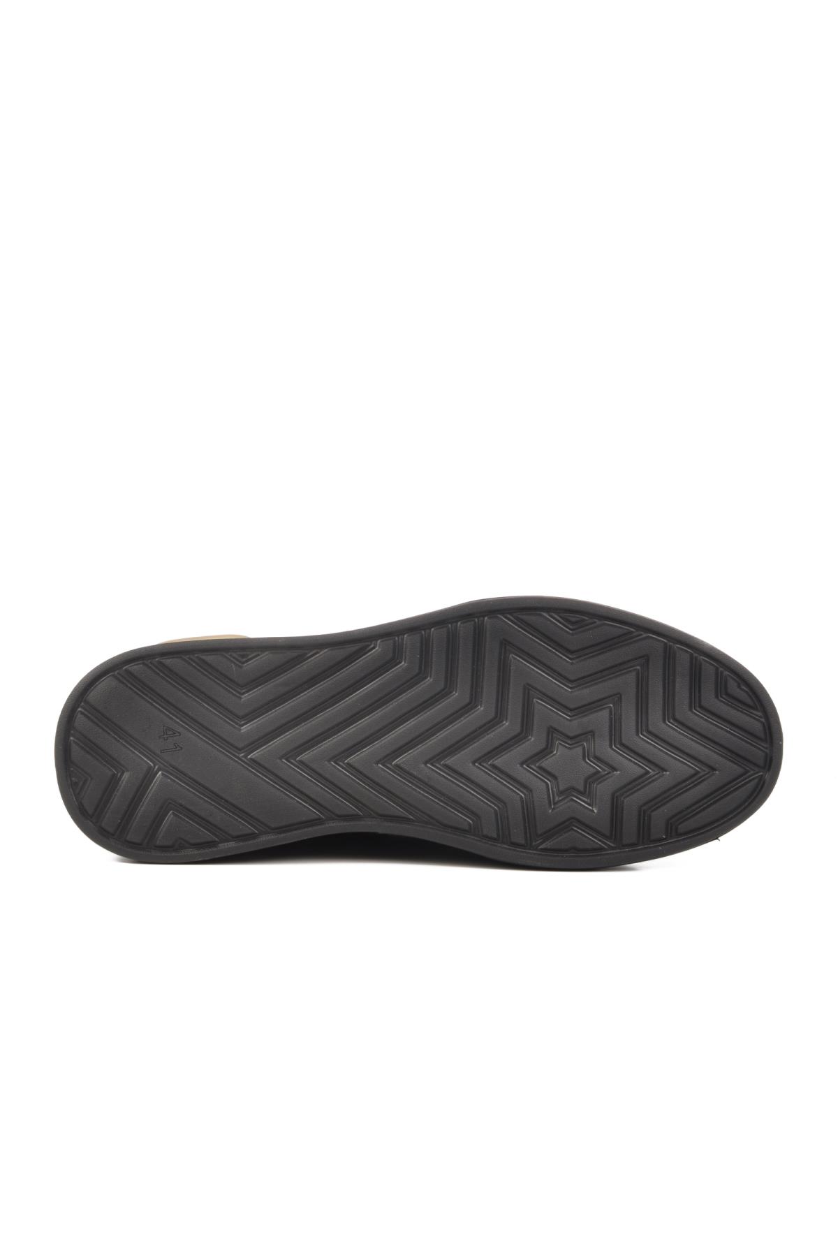 5Y2530 M Siyah Hakiki Deri Erkek Sneaker - Görsel 6