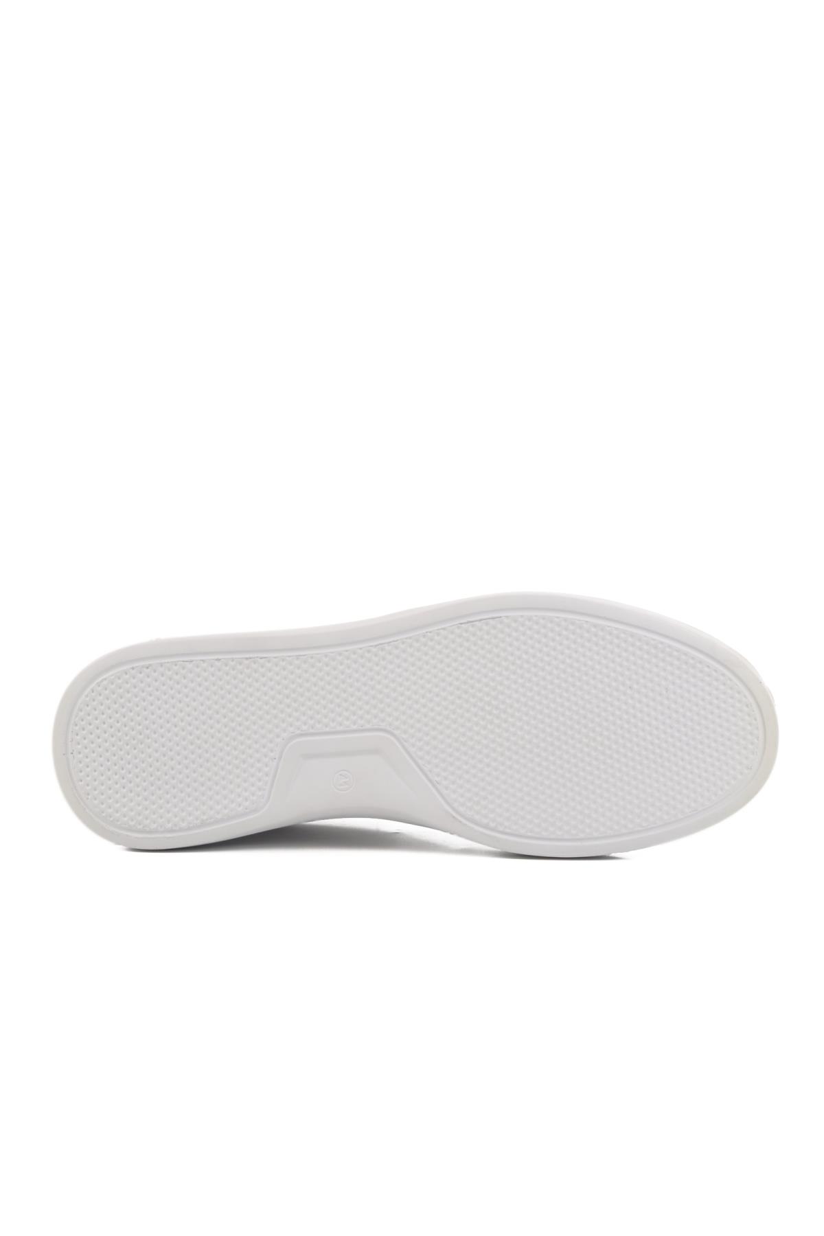 Premium 412 M Beyaz Hakiki Deri Erkek Sneaker - Görsel 6