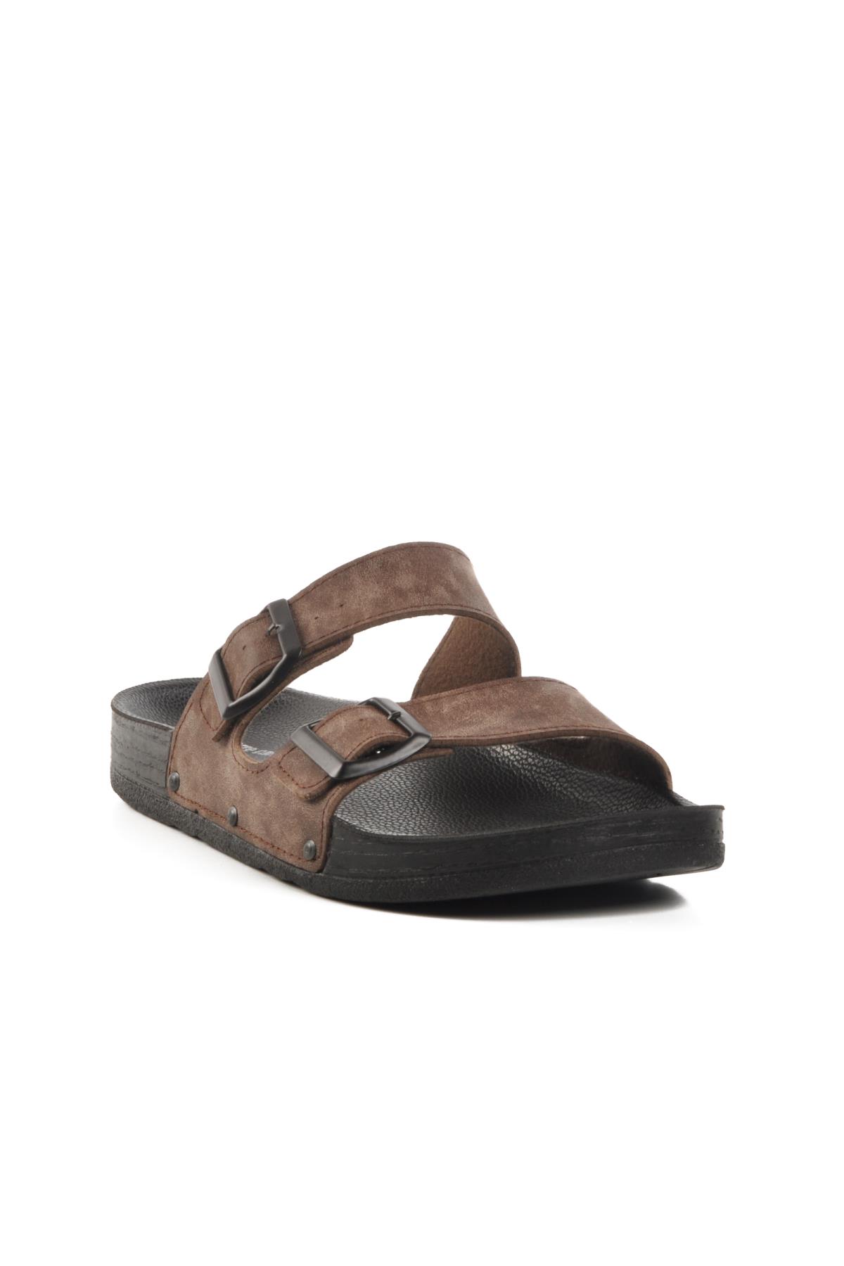 Kahve Nubuk Erkek Terlik PC-7241 M - Görsel 2