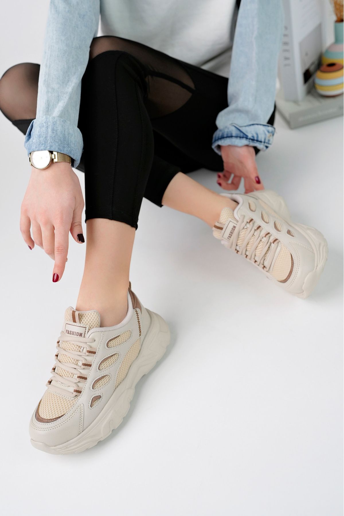 Kadın Sneaker Sararmaz Taban Ultra Hafif -3 - Görsel 3