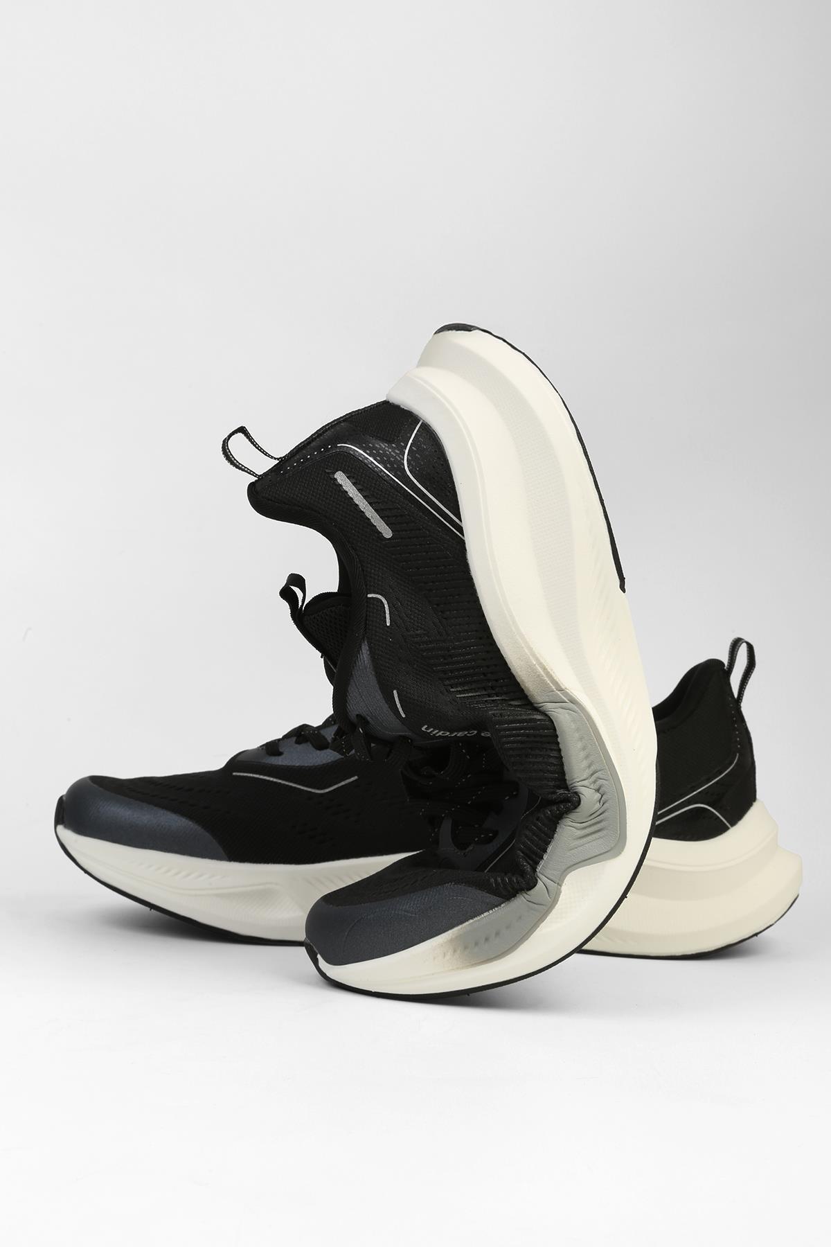 Siyah Beyaz Erkek Spor Ayakkabı İTHAL PCI-11324 - Görsel 3