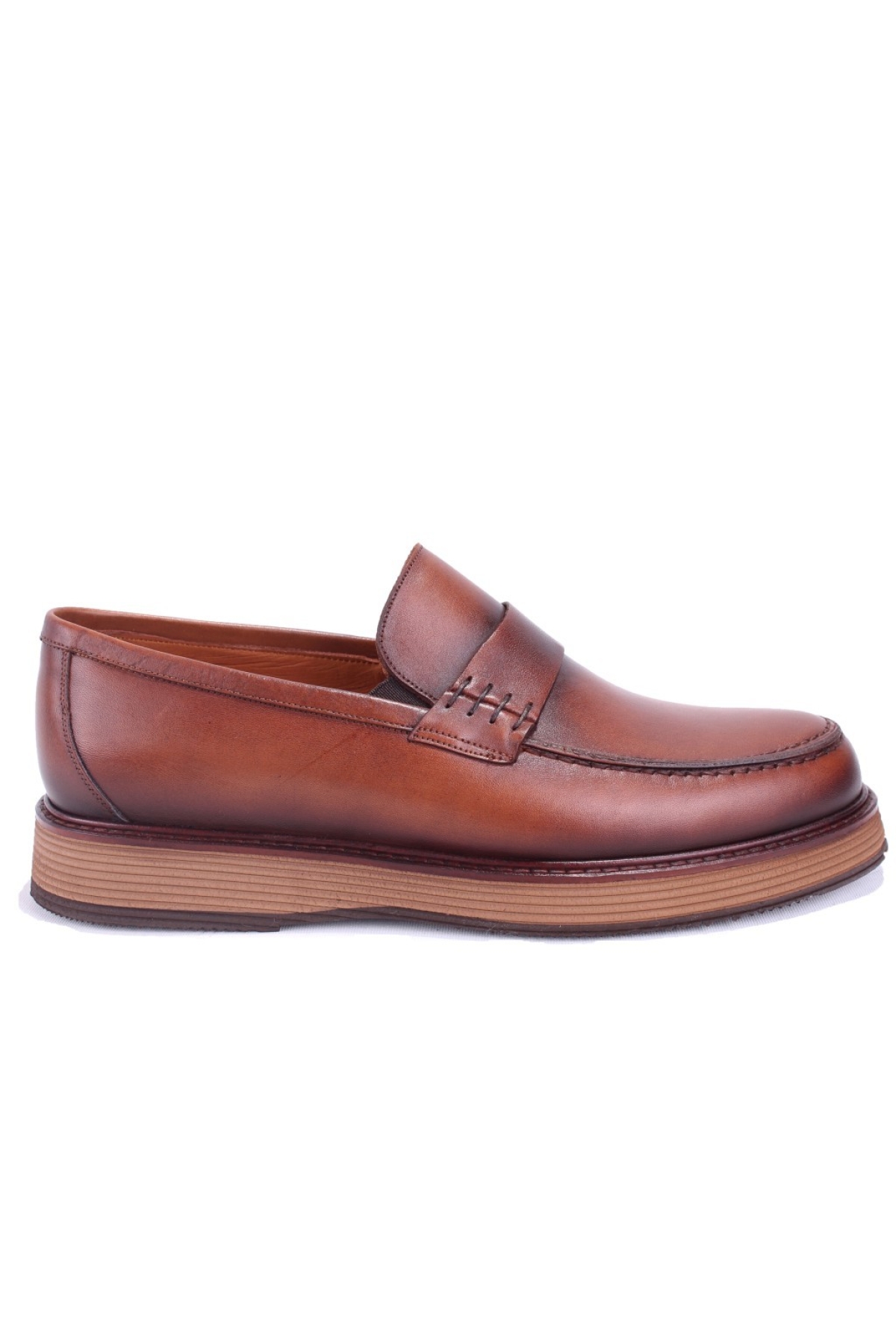 DMA78-20823 Taba Ortopedik Klasik Spor Erkek Deri Ayakkabı - Görsel 2