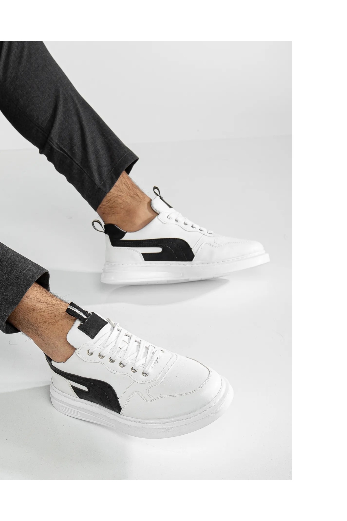 Pomas Erkek Garantili Günlük Rahat Dikişli Hafif Taban Yürüyüş Garantili Spor Ayakkabı POMAS-5219 - Görsel 4