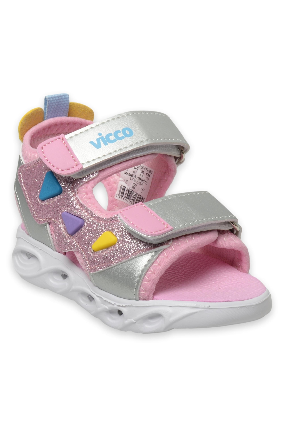 321.P24Y204 Hilda Işılklı Pembe Erkek Çocuk Sandalet - Görsel 2