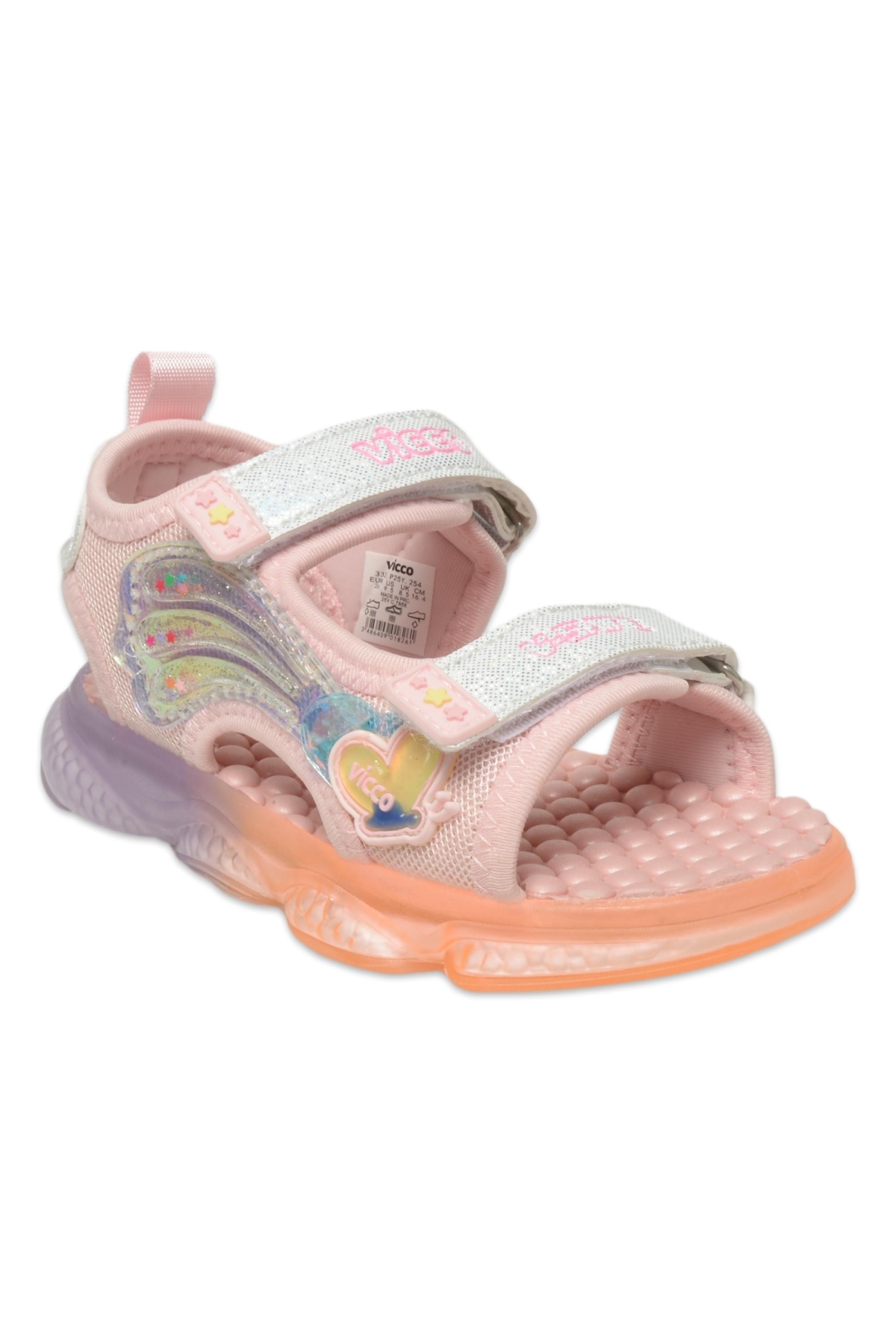 332.P25Y.254 Can Patik Işıklı Phylon Pudra Kız Çocuk Sandalet - Görsel 2