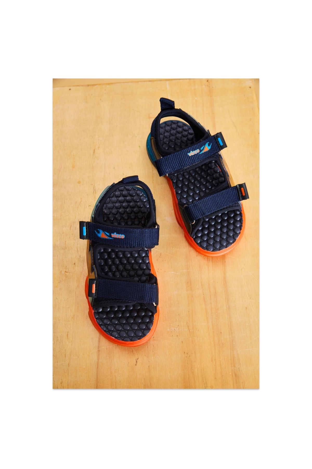 332.B25Y.256 Jack Bebe Işıklı Phylon Lacivert Erkek Çocuk Sandalet - Görsel 4