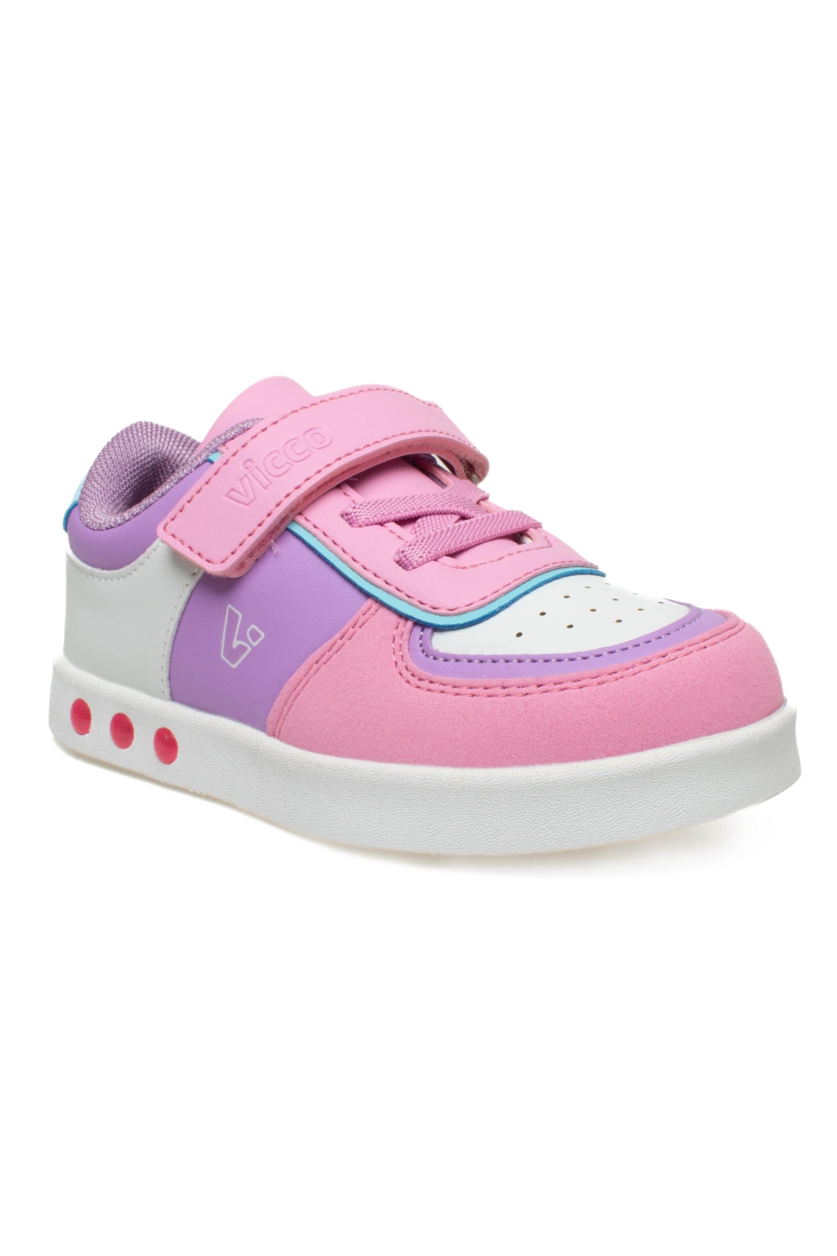 313.P21K.130 Sam Patik Işıklı Pembe Çocuk Spor Ayakkabı - Görsel 2