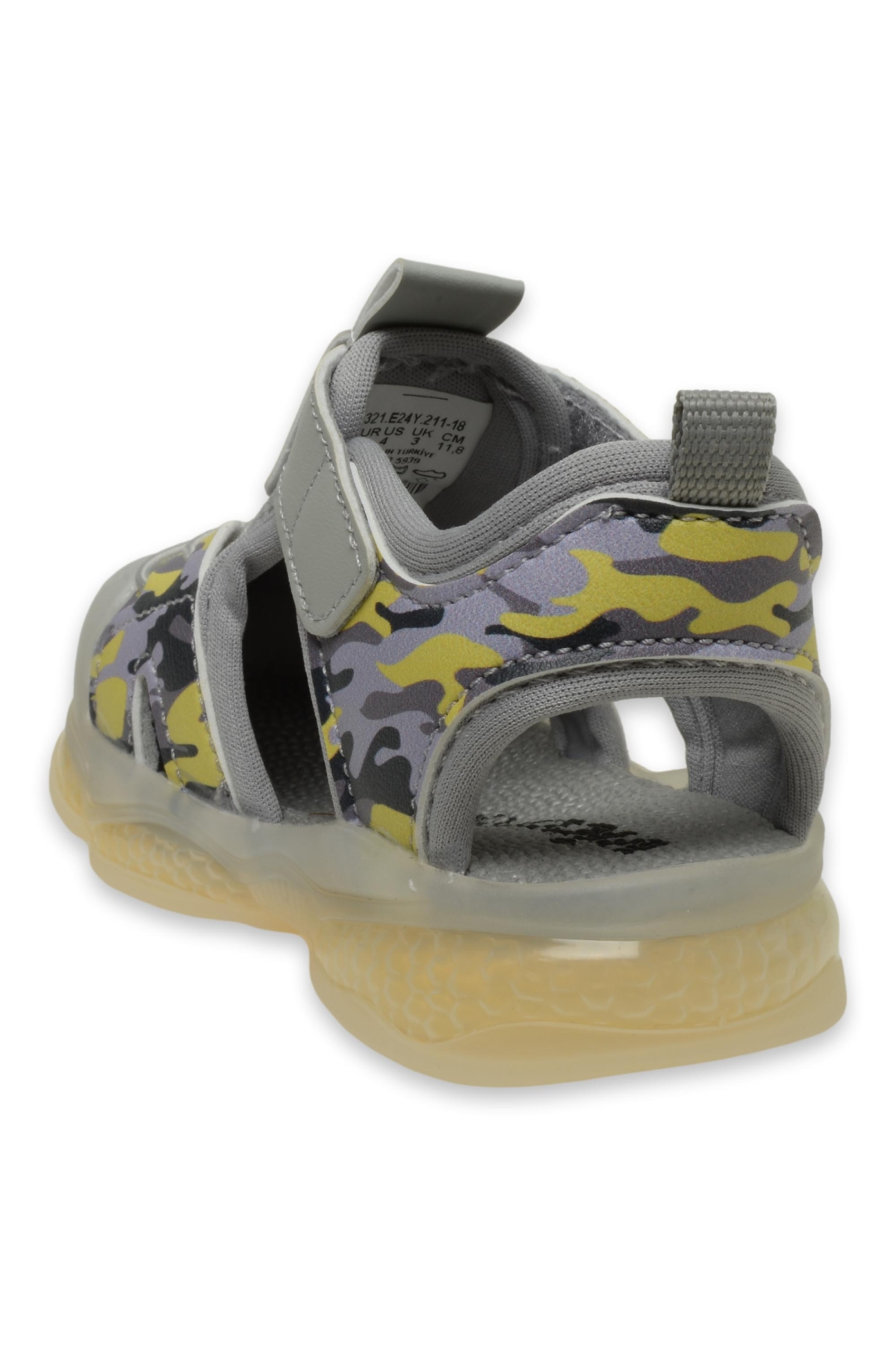 321.E24Y211 Ilk Adım Phylon Işıklı Gri Çocuk Sandalet - Görsel 5