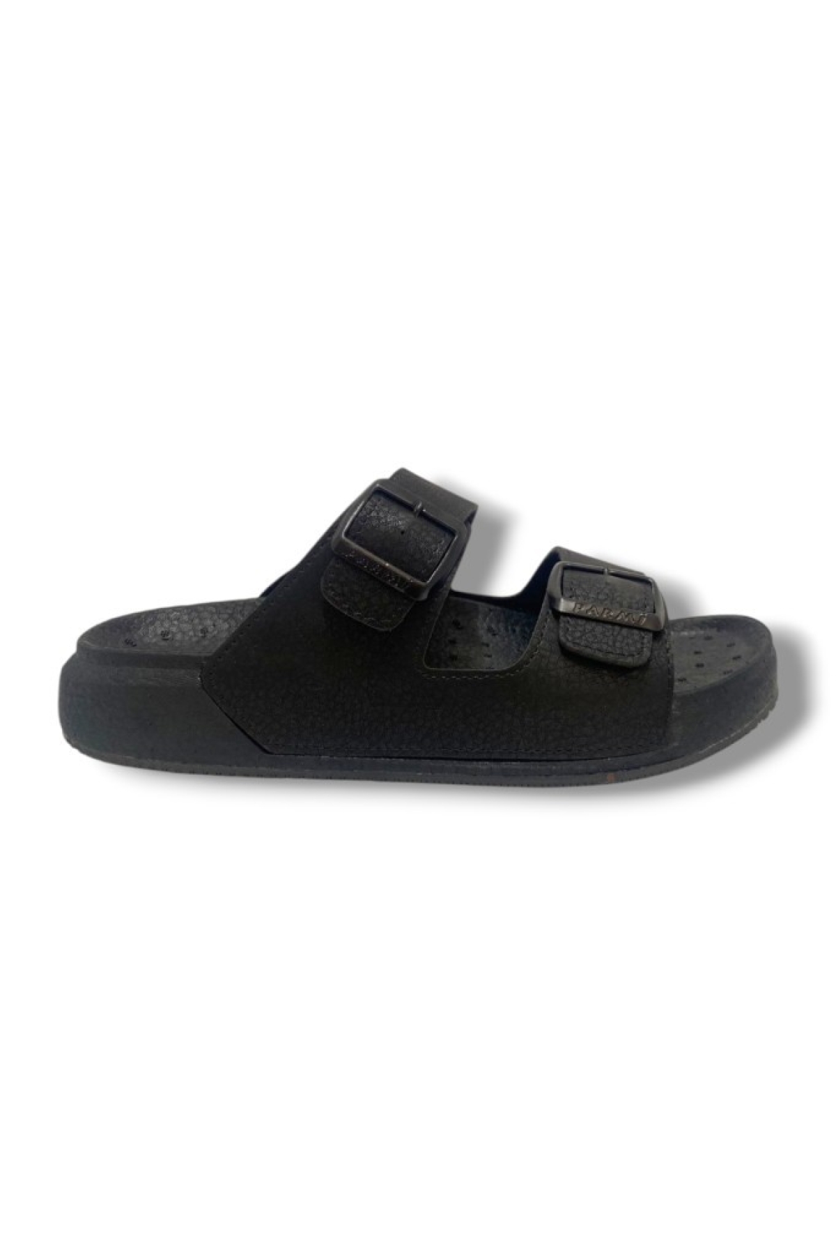 Parmi 24701-25 Mat Deri Anatomik Çift Bant Erkek Terlik - Görsel 3