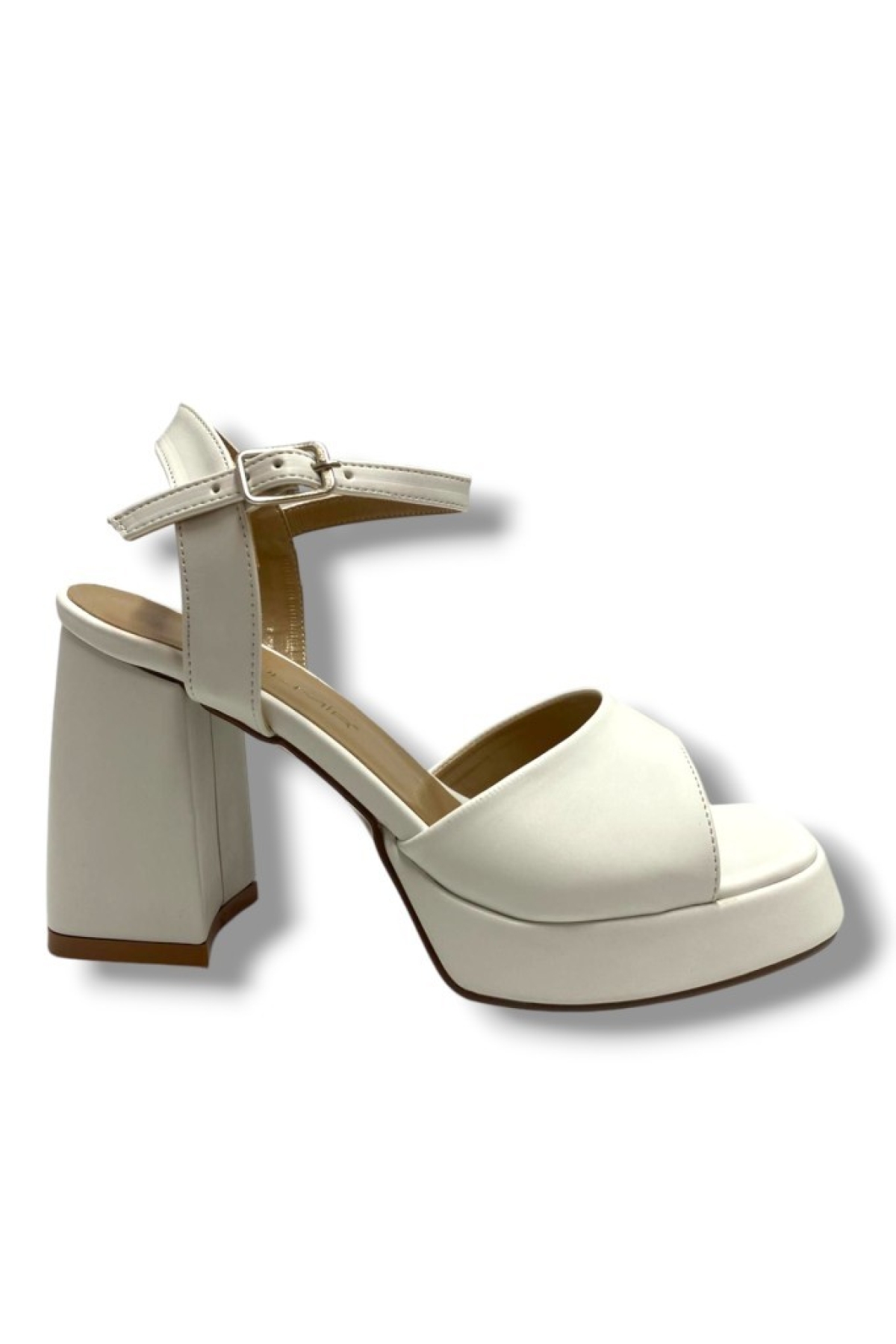 M805-25 Deri Tek Bant Yüksek Topuk Kadın Sandalet - Görsel 3